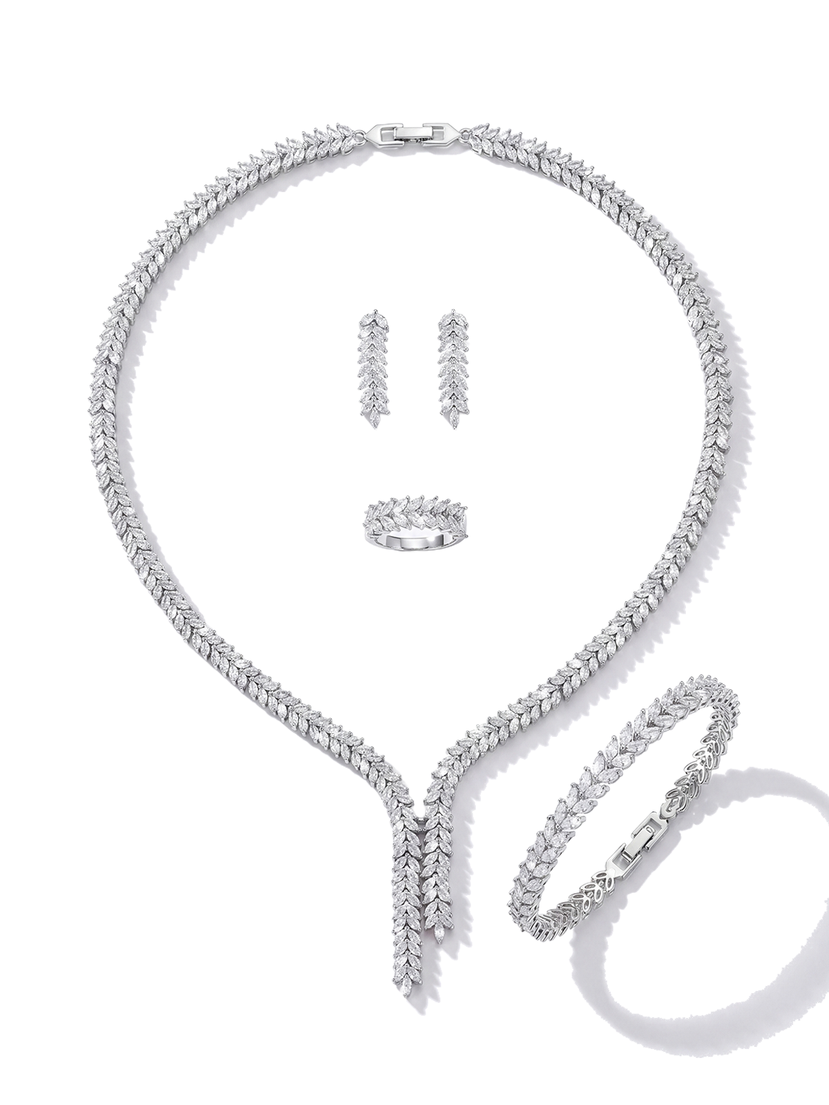 Seraphine Necklace Bracelet Earrings Ring Set