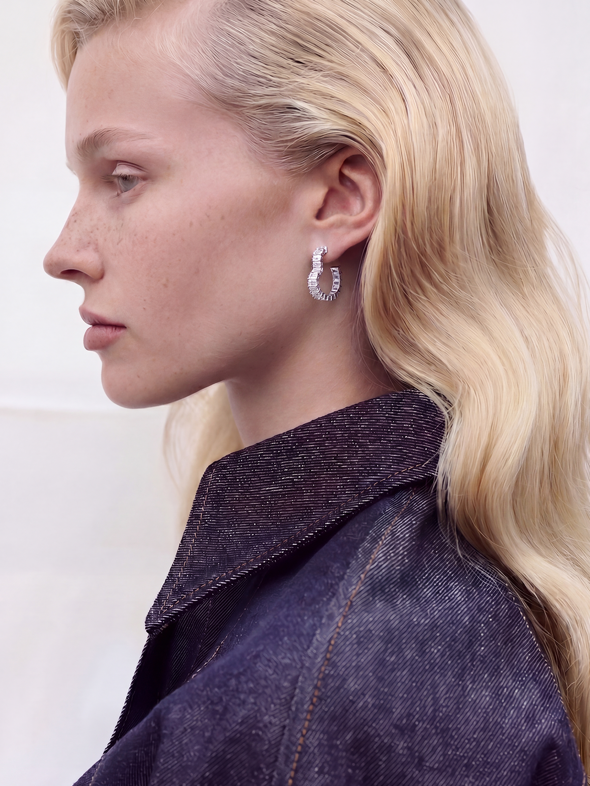 Baguette Heart Earrings