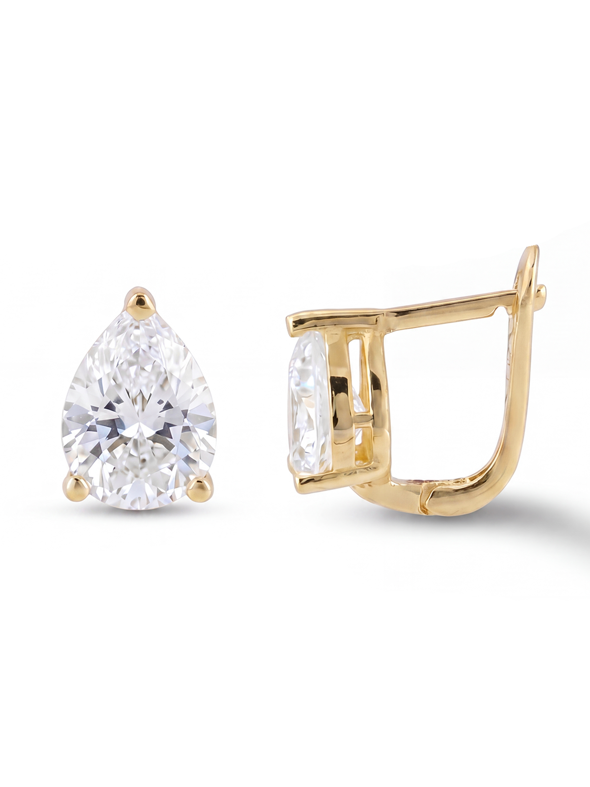 Pear Solitaire Earrings
