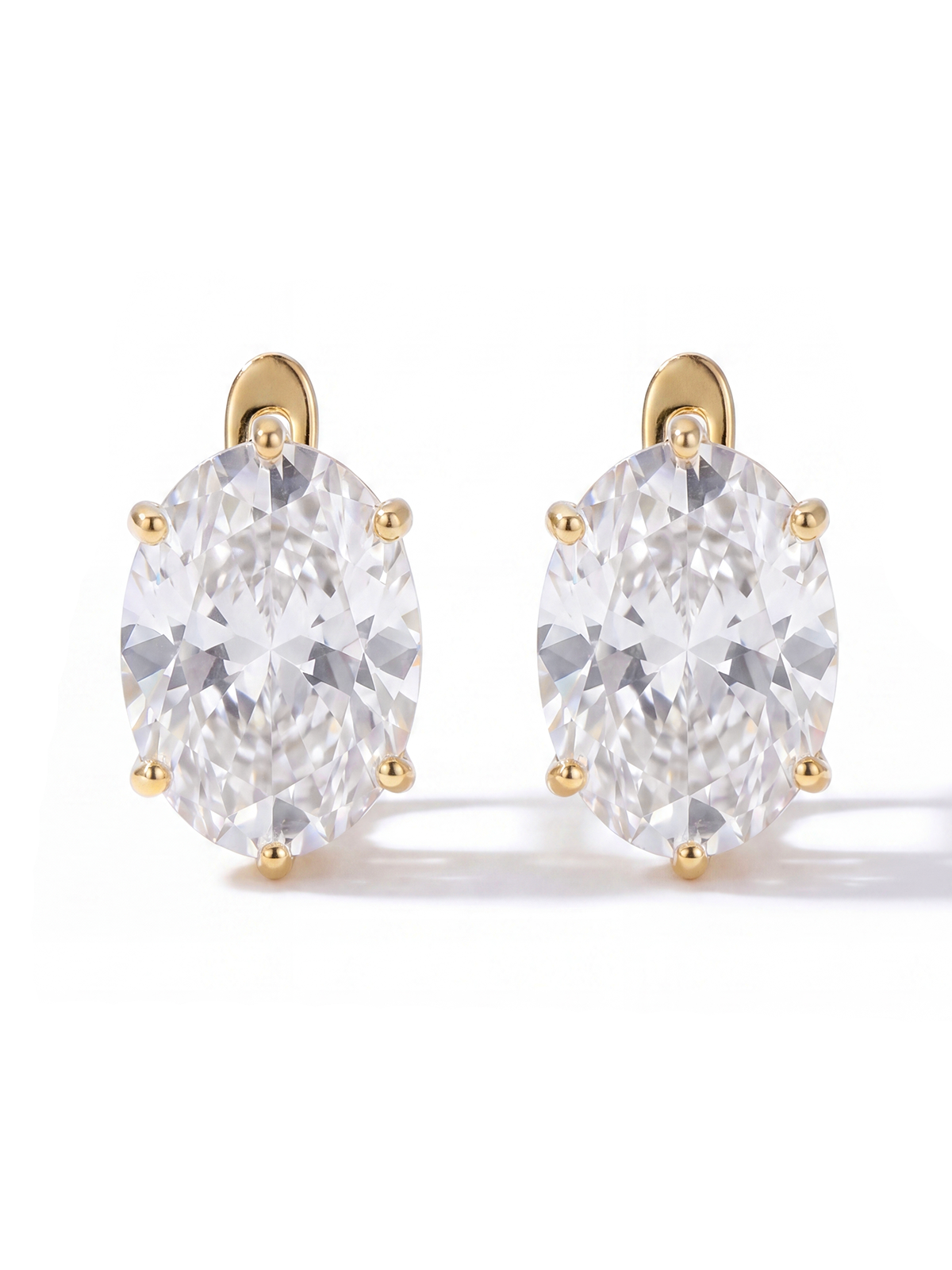 Oval Solitaire Earrings