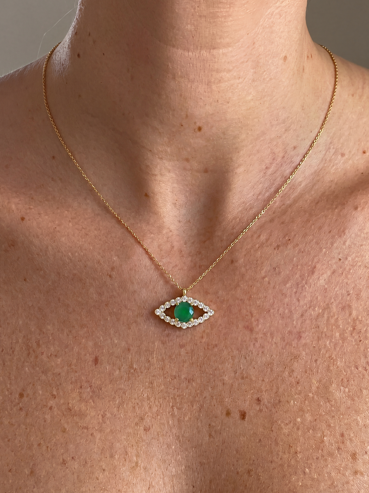 Green Eye Necklace