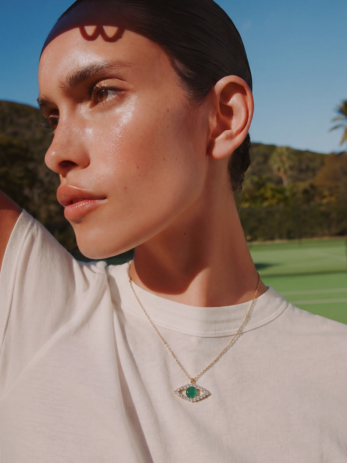 Green Eye Necklace