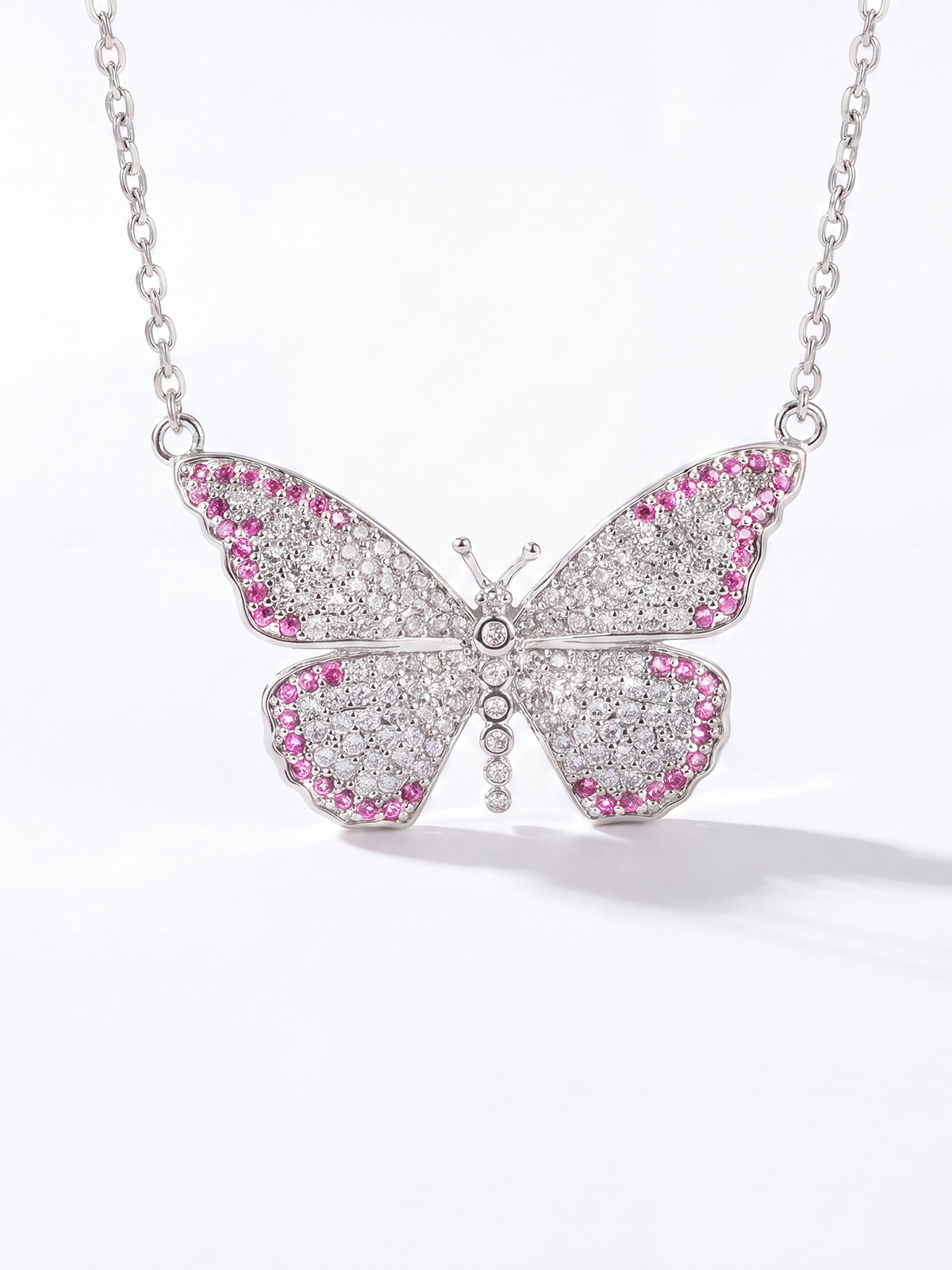 Pink Butterfly Necklace
