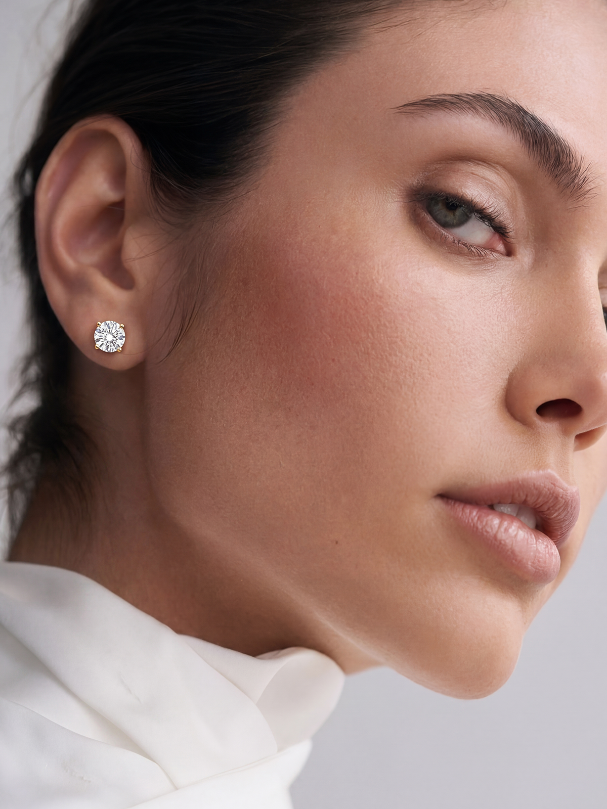 4 Prong Solitaire Earrings