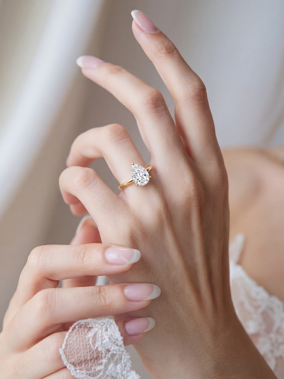 Pear Cut Solitaire Ring