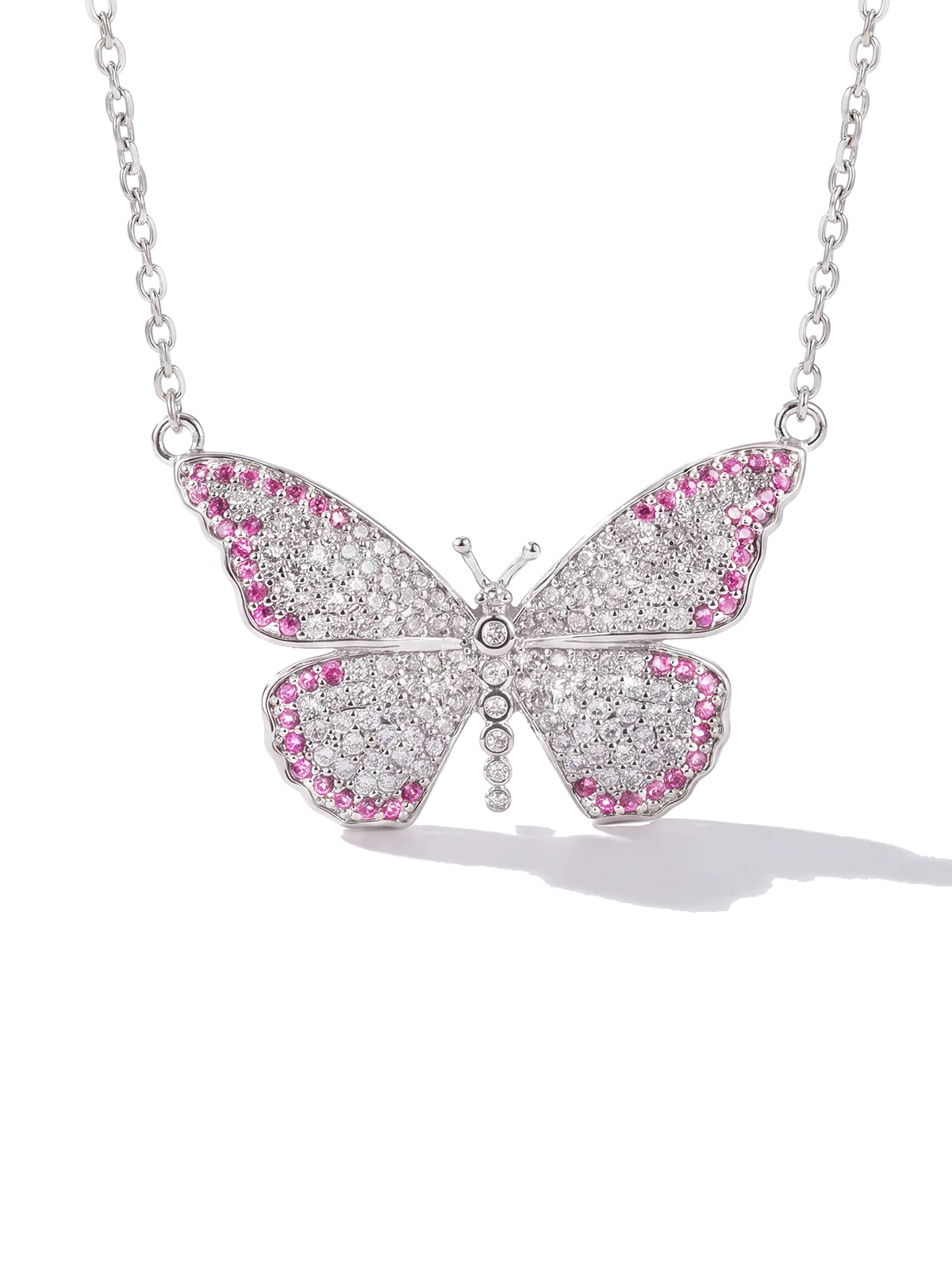 Pink Butterfly Necklace