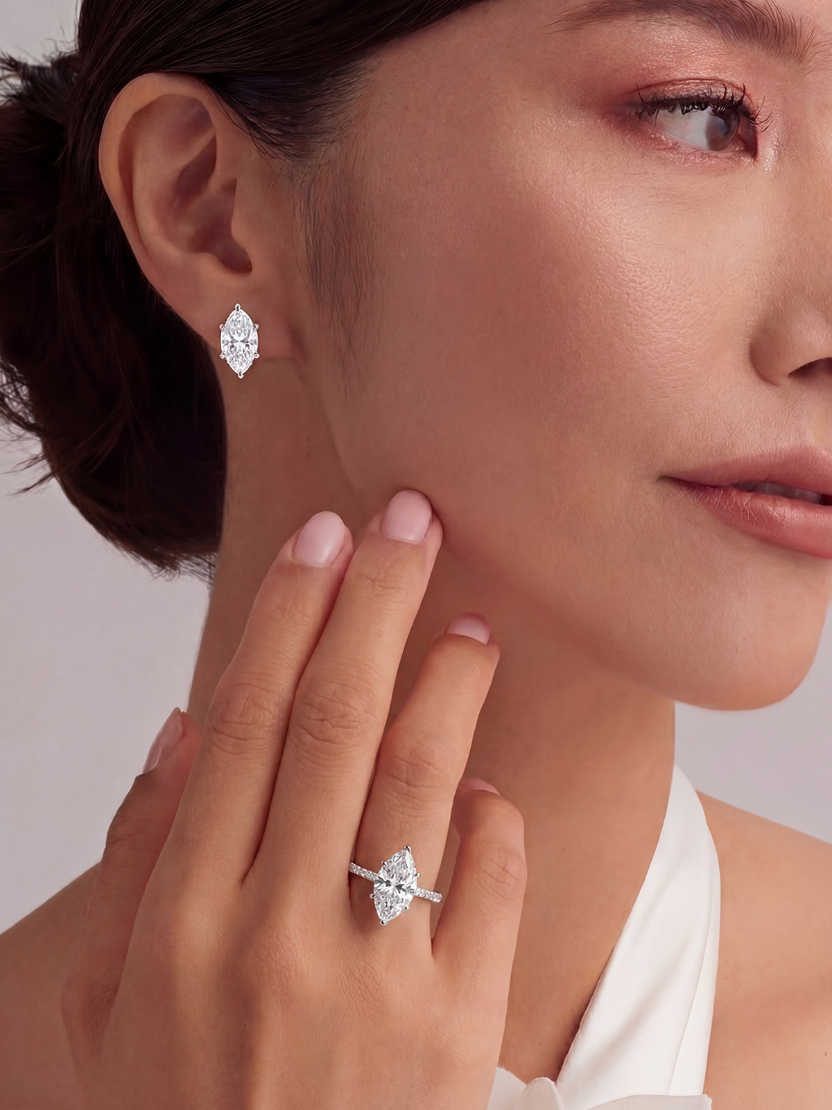 Marquise Cut Solitaire Earrings