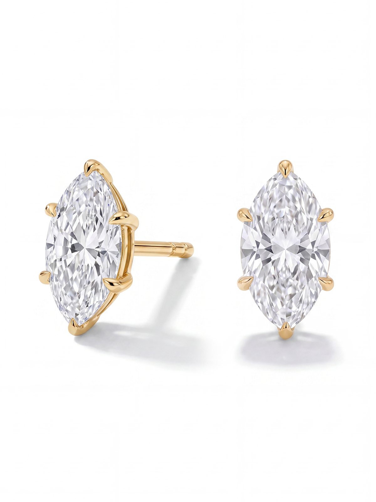 Marquise Cut Solitaire Earrings