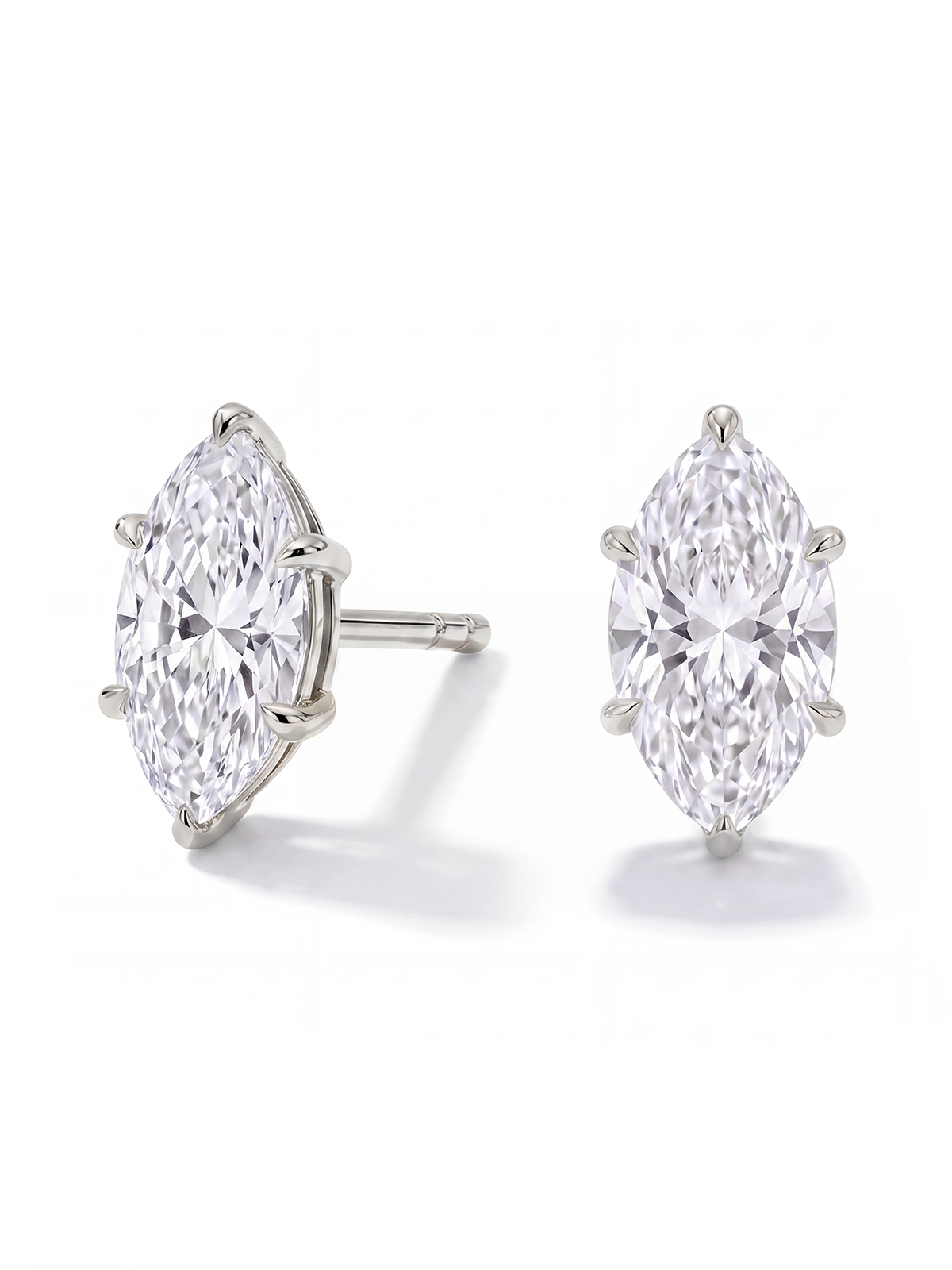 Marquise Cut Solitaire Earrings