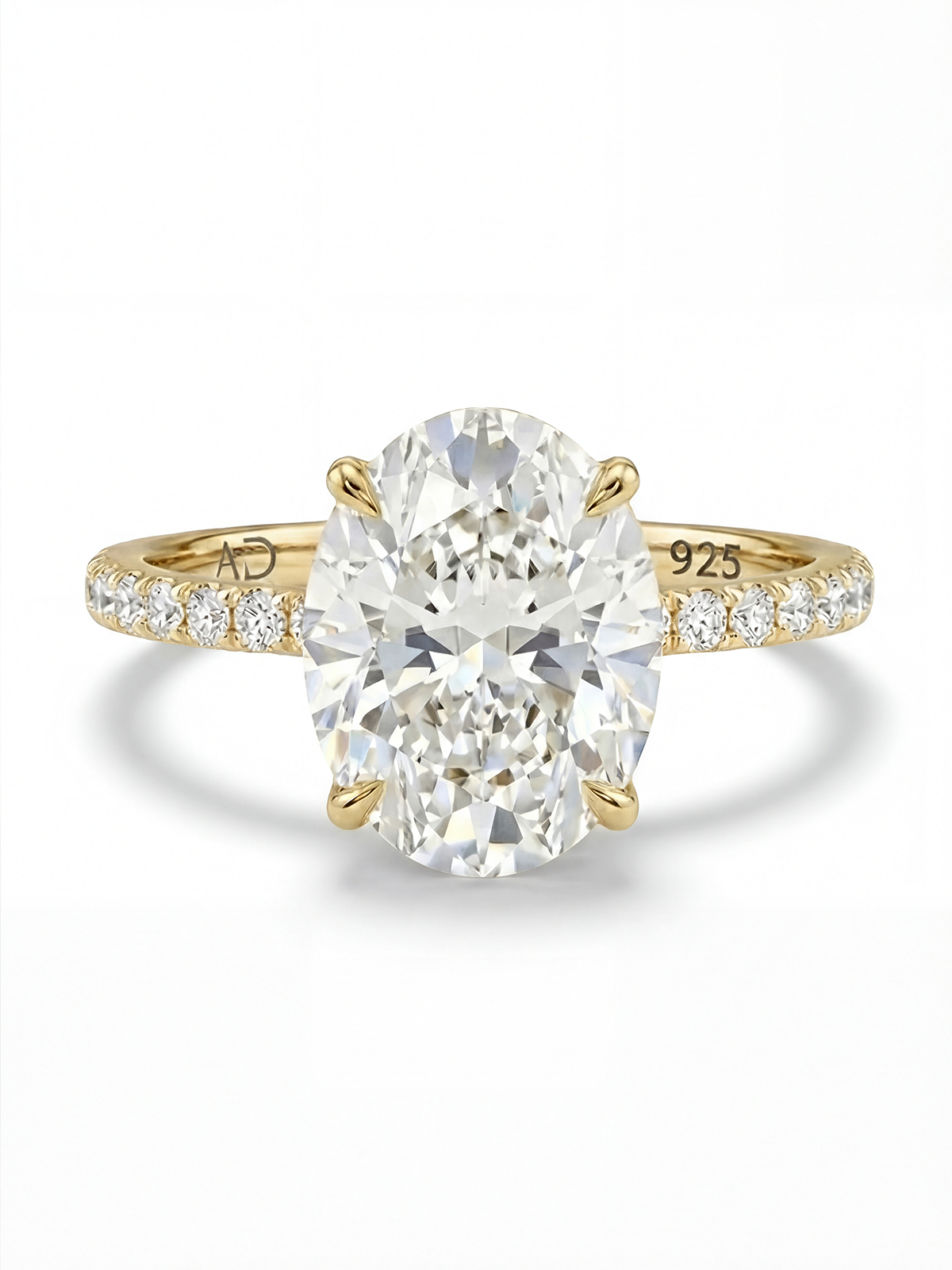 2.3CT | Oval Cut Style Stone-Set Ring