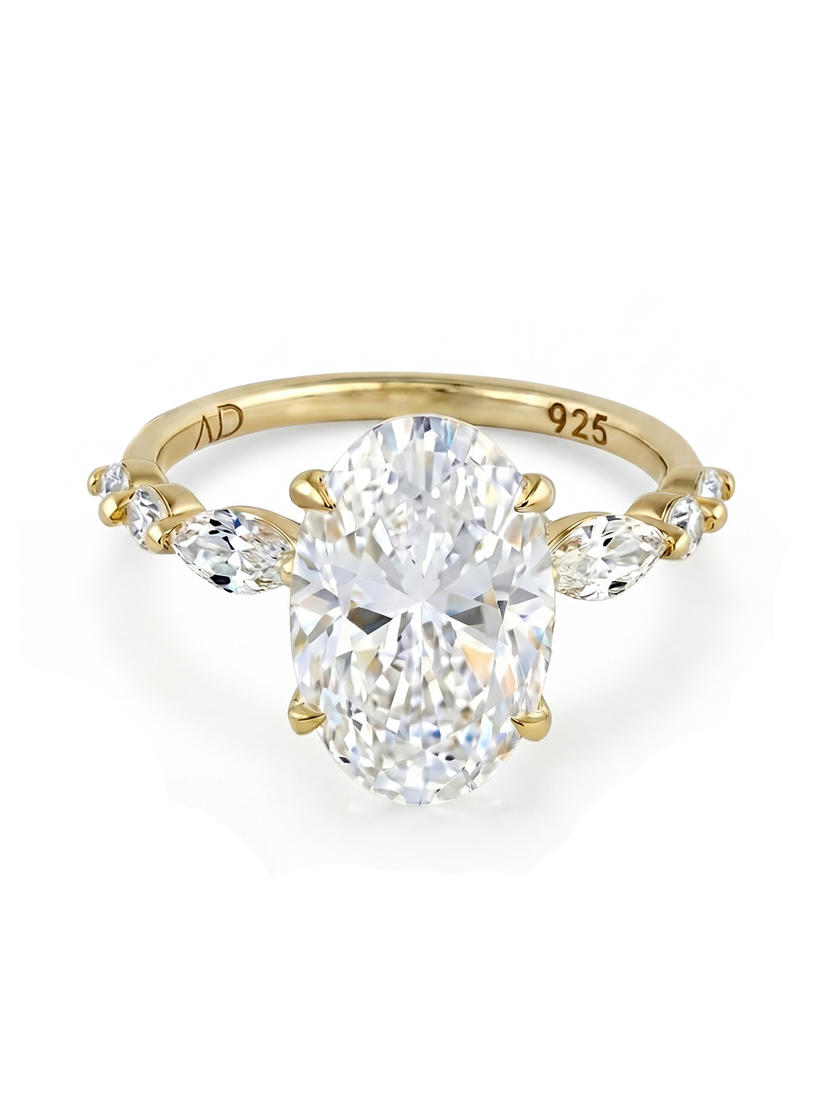 3.2CT | Oval Cut Flora Eternity Ring