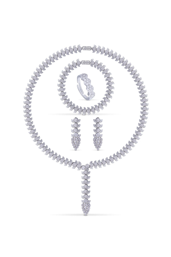 Calire Kolye - Küpe - Bileklik - Yüzük Set  Atelier Duygu.