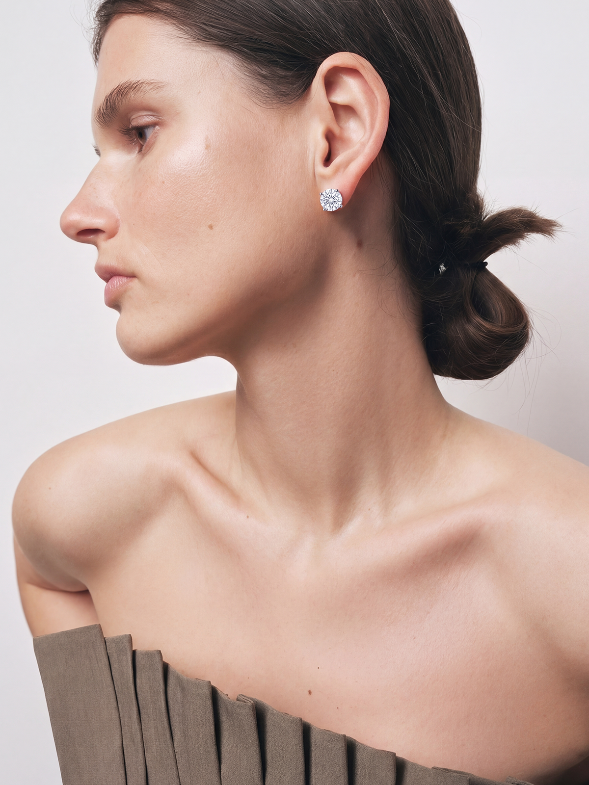 4 Prong Solitaire Earrings