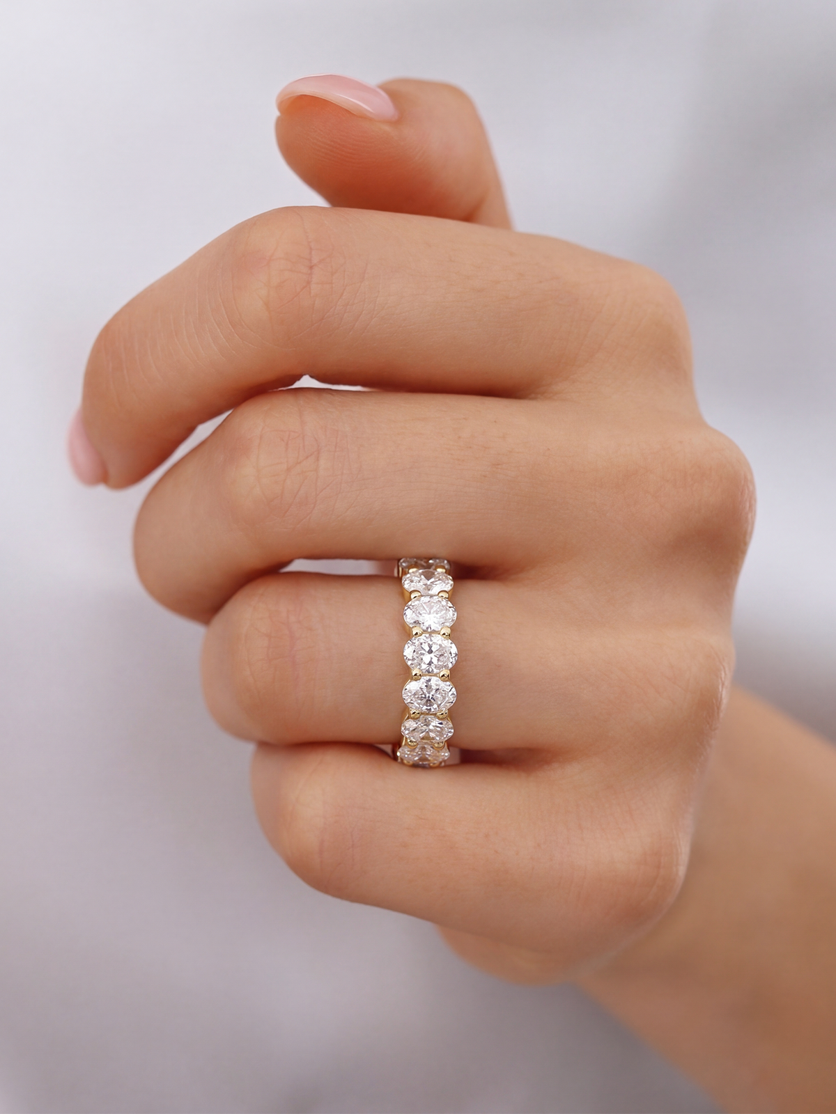 5.00CT Oval Cut Full Eternity Ring