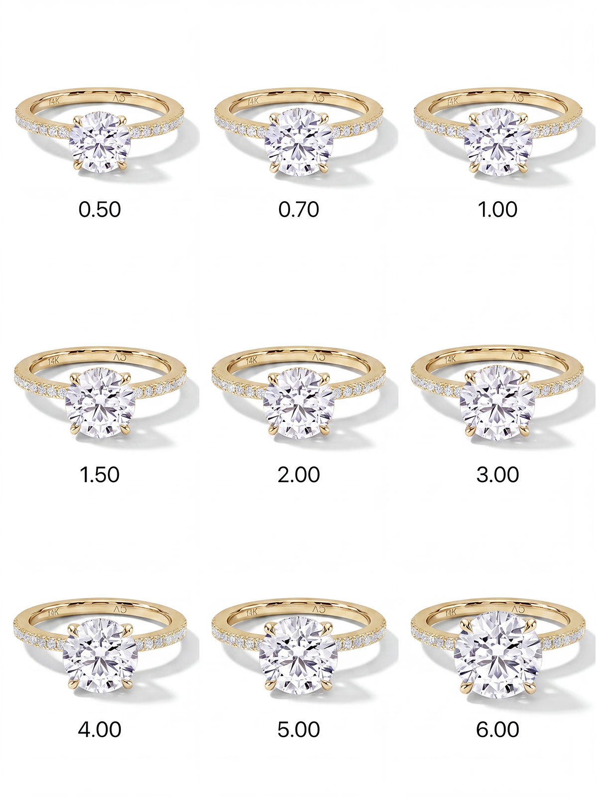 4 Prong Setting Stone-Set Solitaire Ring