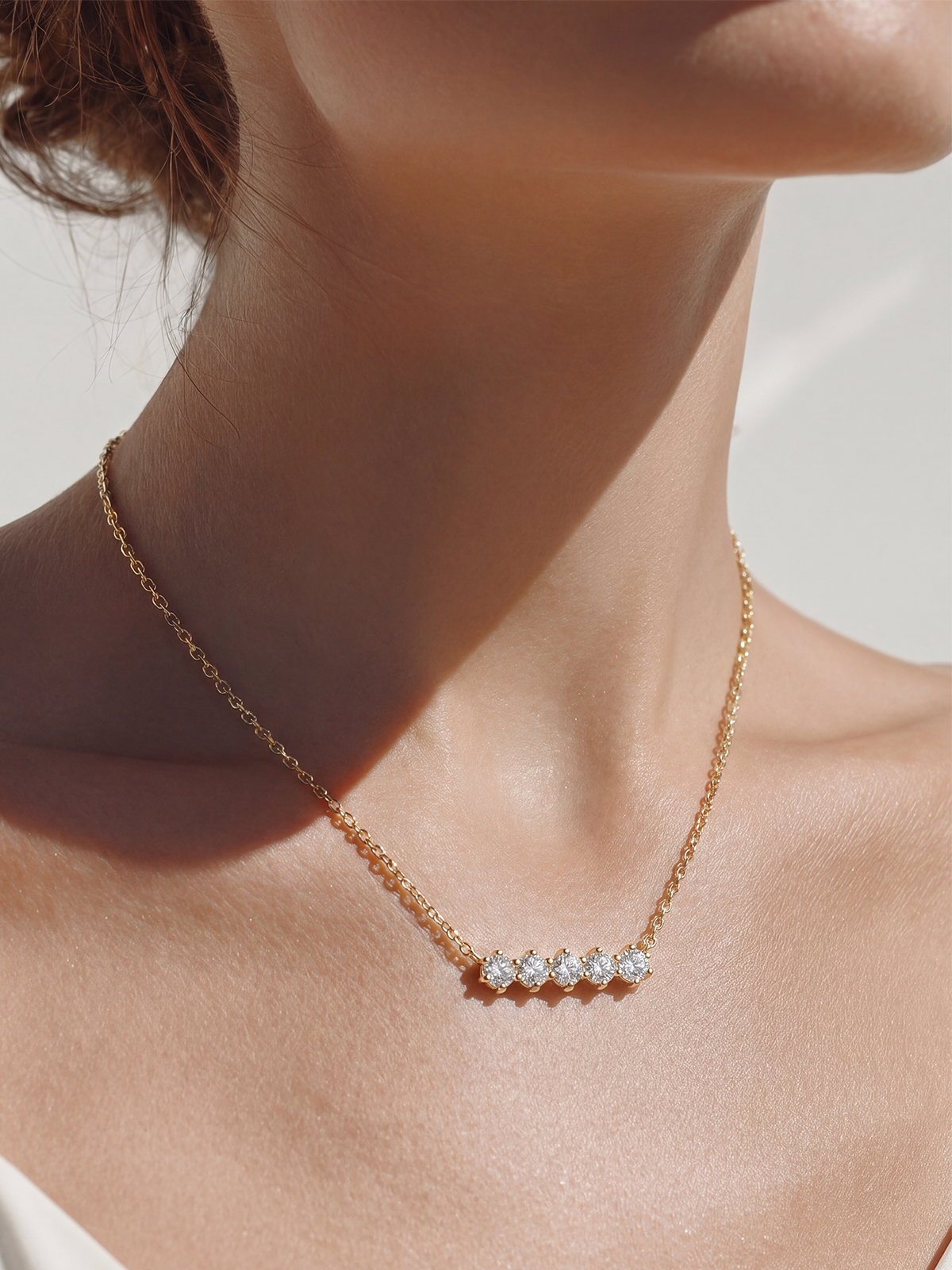 0.50CT Five Stone Necklace