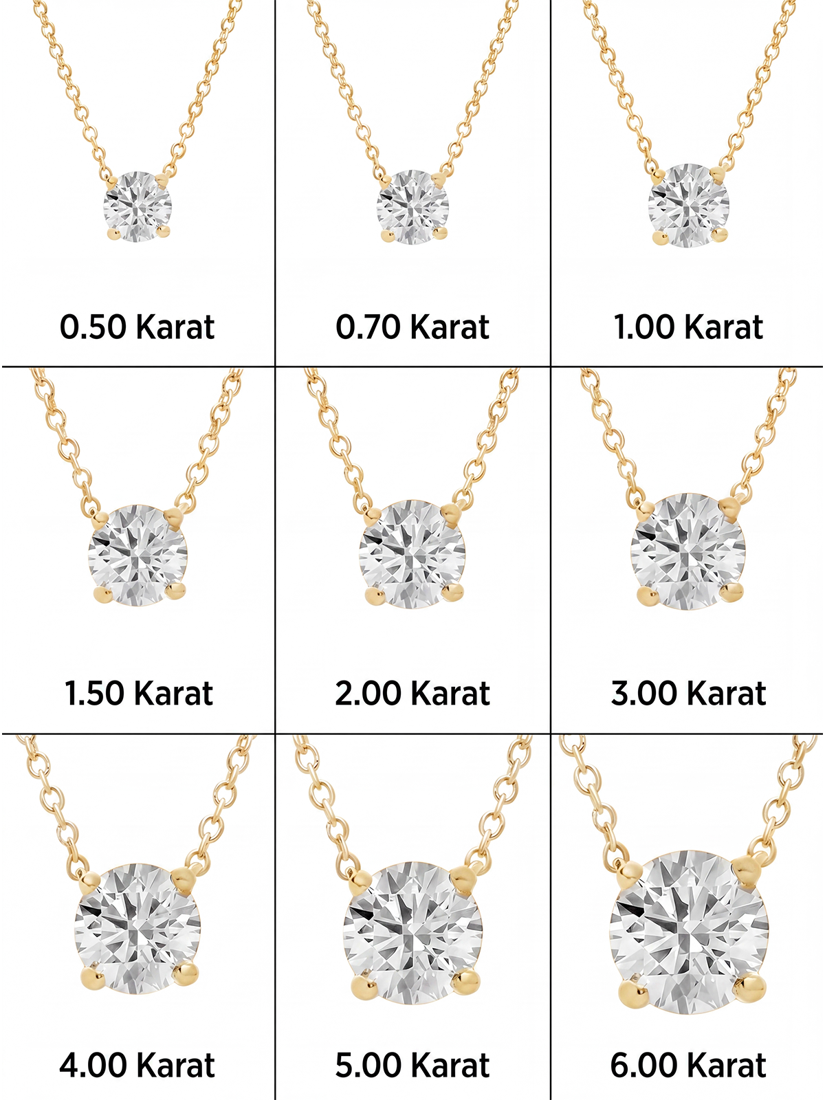 4 Prong Solitaire Necklace