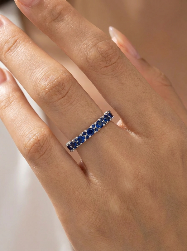 2.5MM | Dark Blue Full Eternity Ring