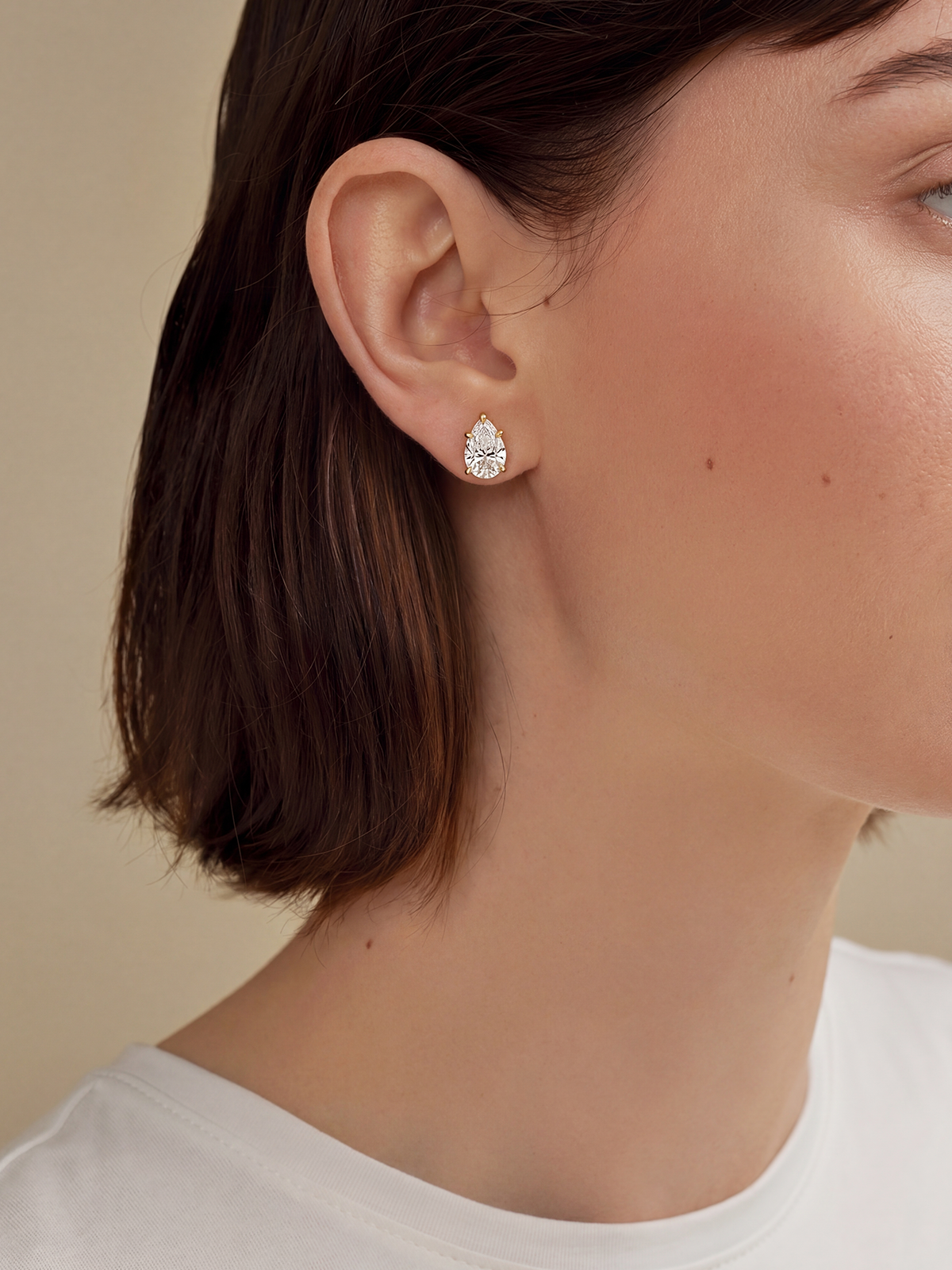 Pear Cut Solitaire Earrings