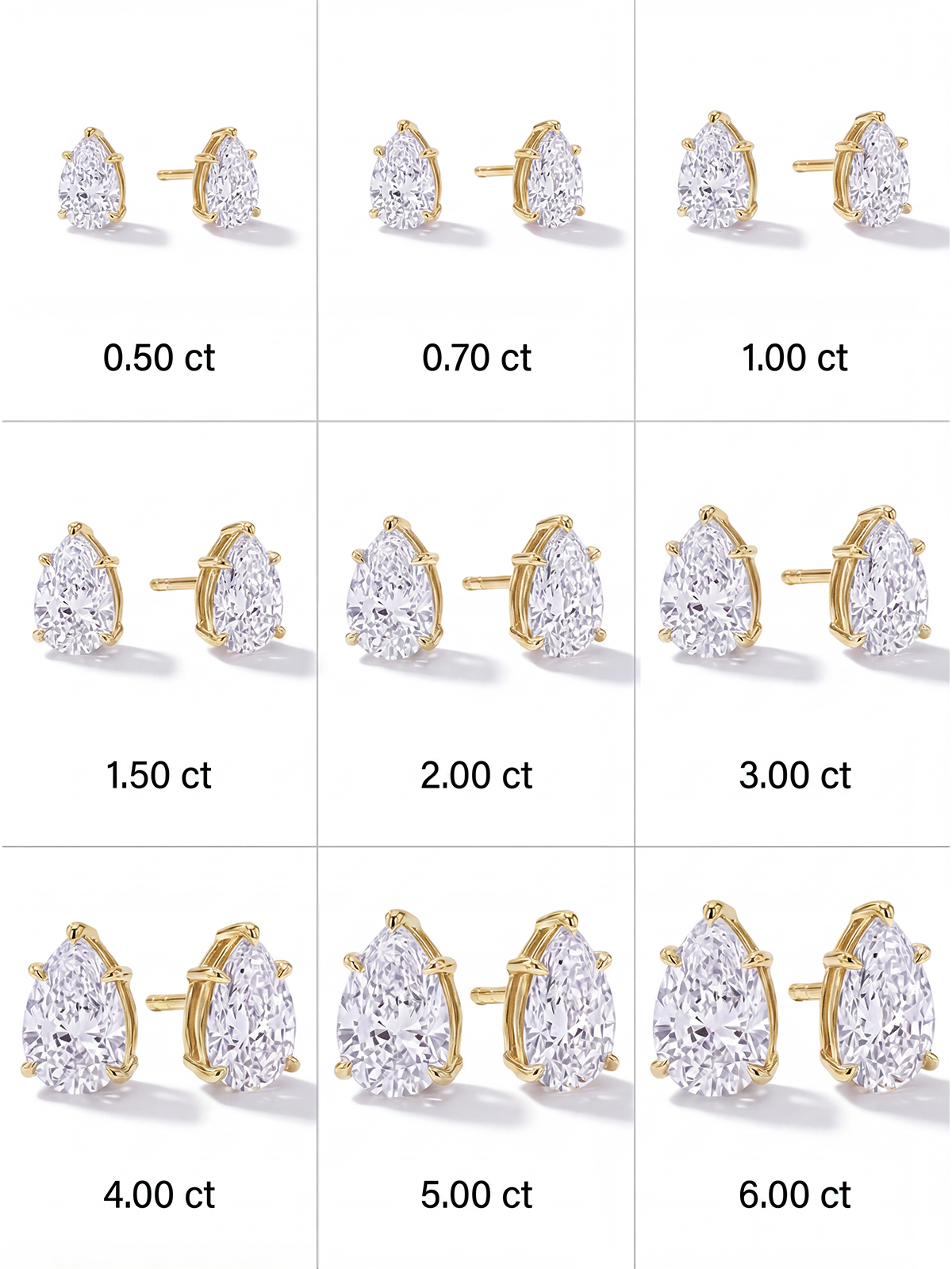 Pear Cut Solitaire Earrings