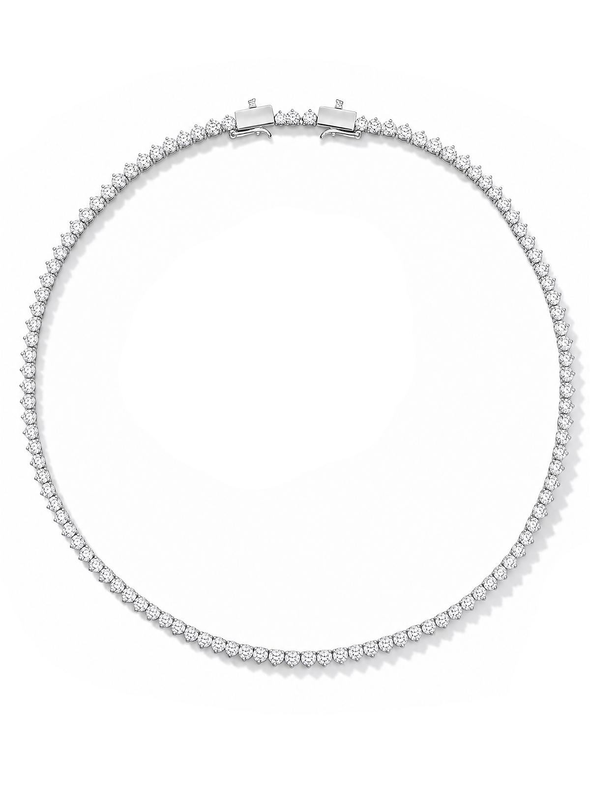 3MM | Cast 3-Prong Tennis Pendant