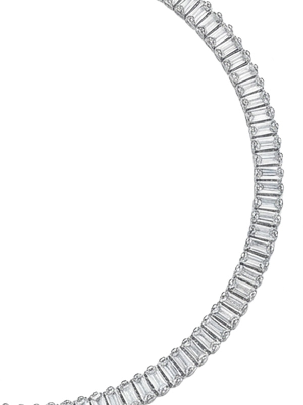 3MM | Choker Baguette Tennis Necklace