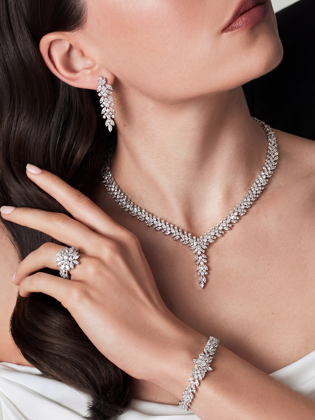 Isadora Necklace Bracelet Earrings Ring Set