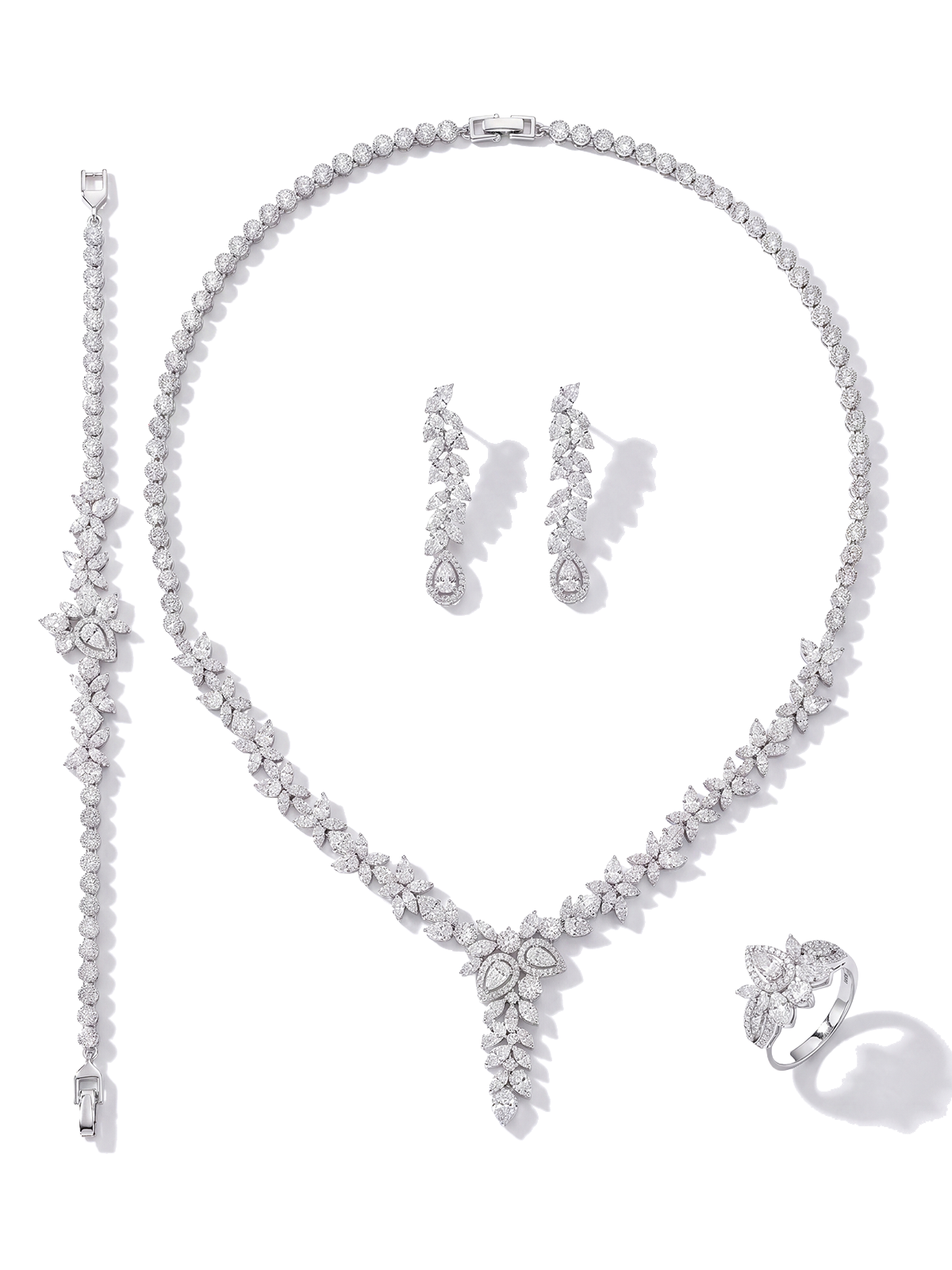 Capri Necklace Bracelet Earrings Ring Set