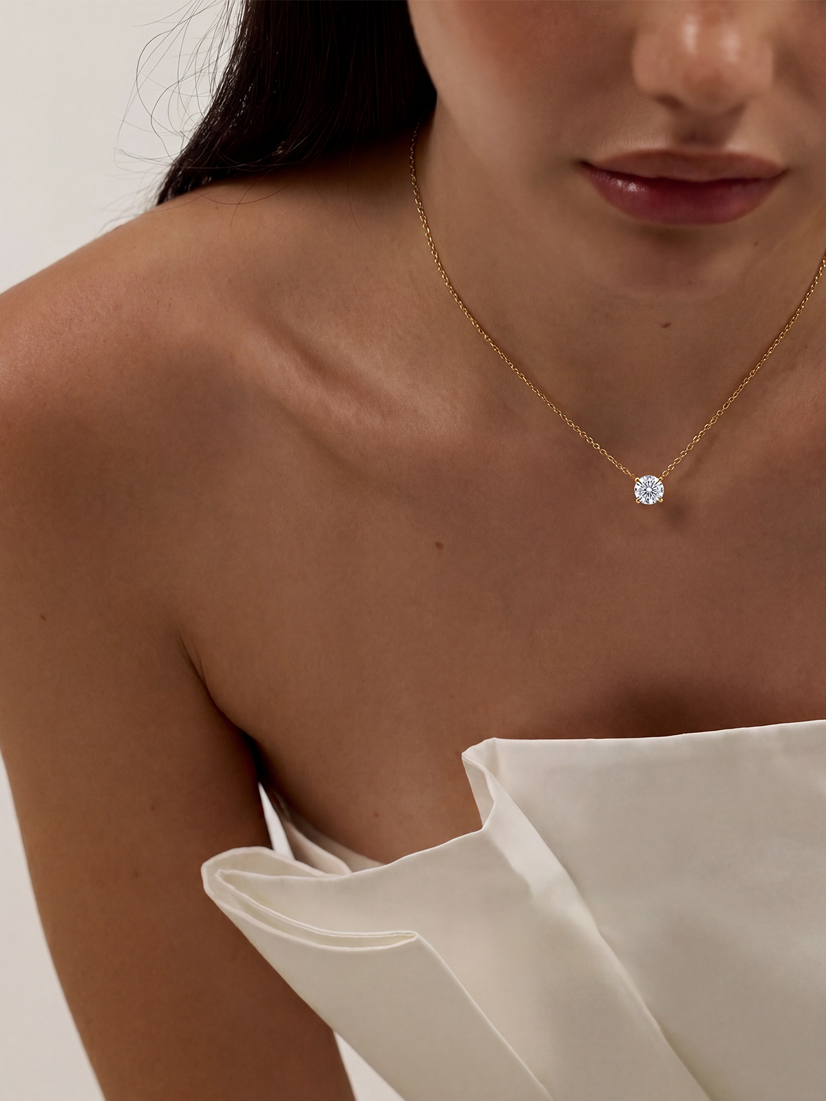 4 Prong Solitaire Necklace
