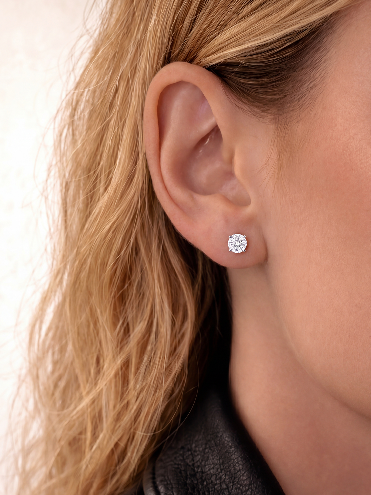 4 Prong Solitaire Earrings