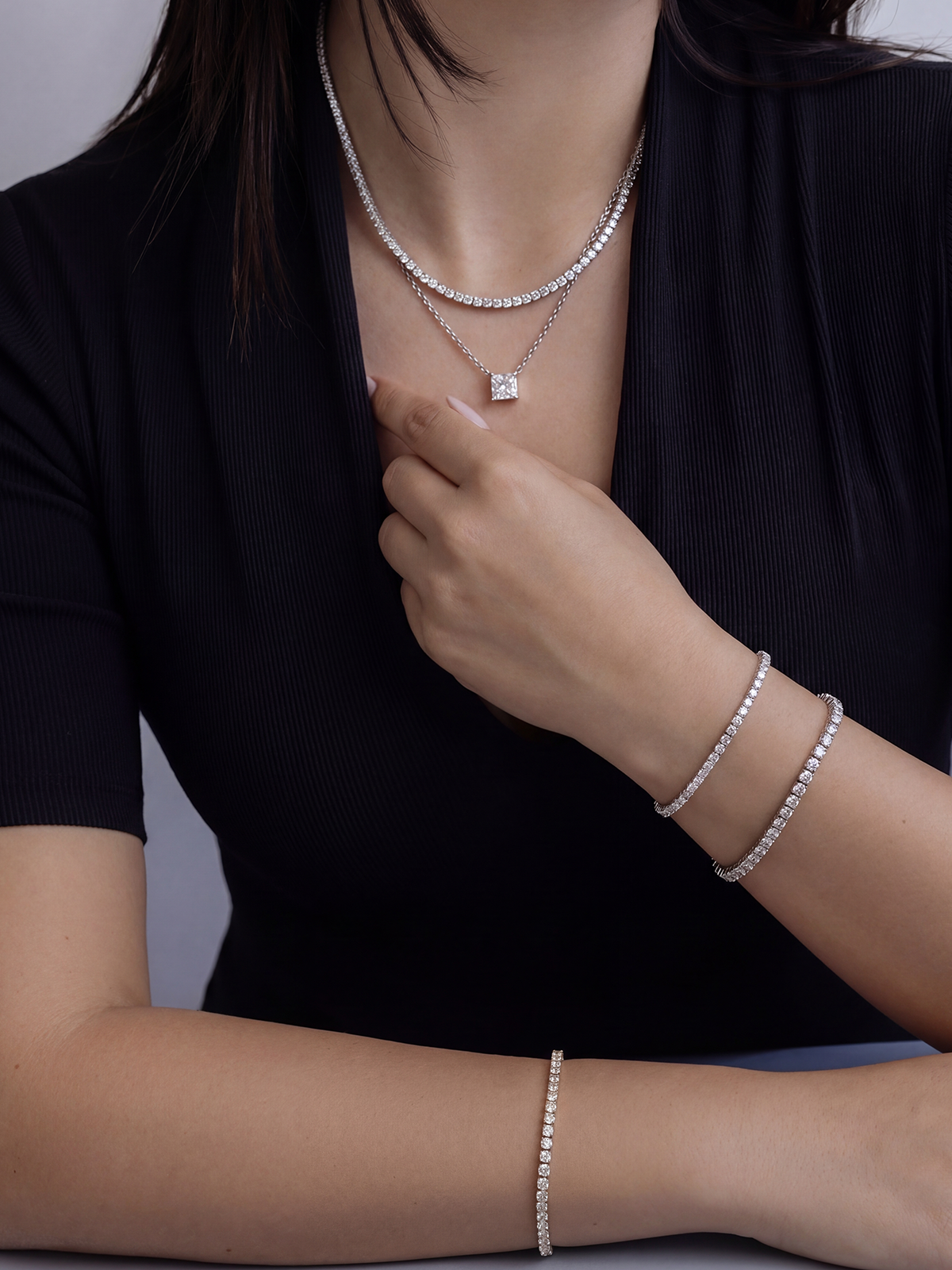 Princess Cut Solitaire Necklace
