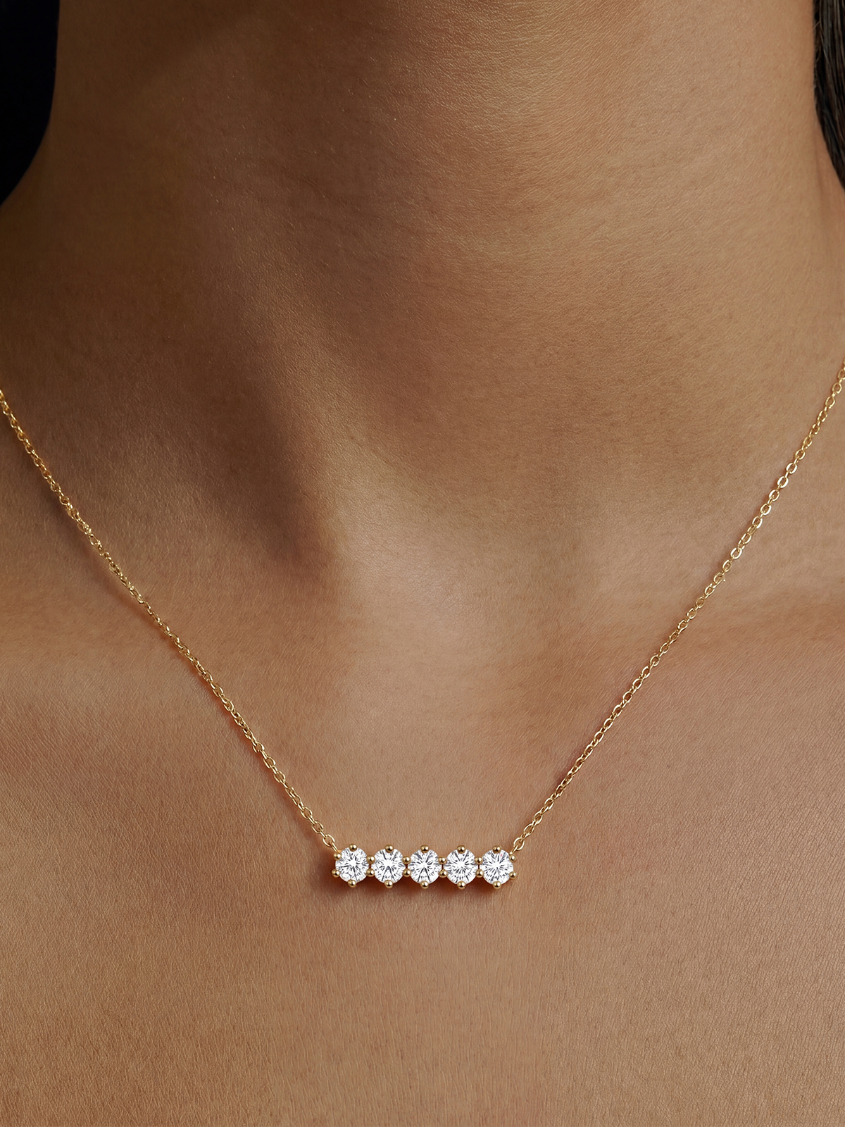 0.50CT Five Stone Necklace