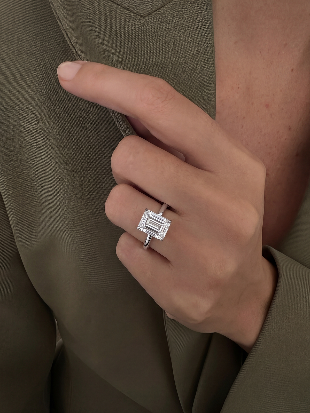 Emerald Cut Solitaire Ring