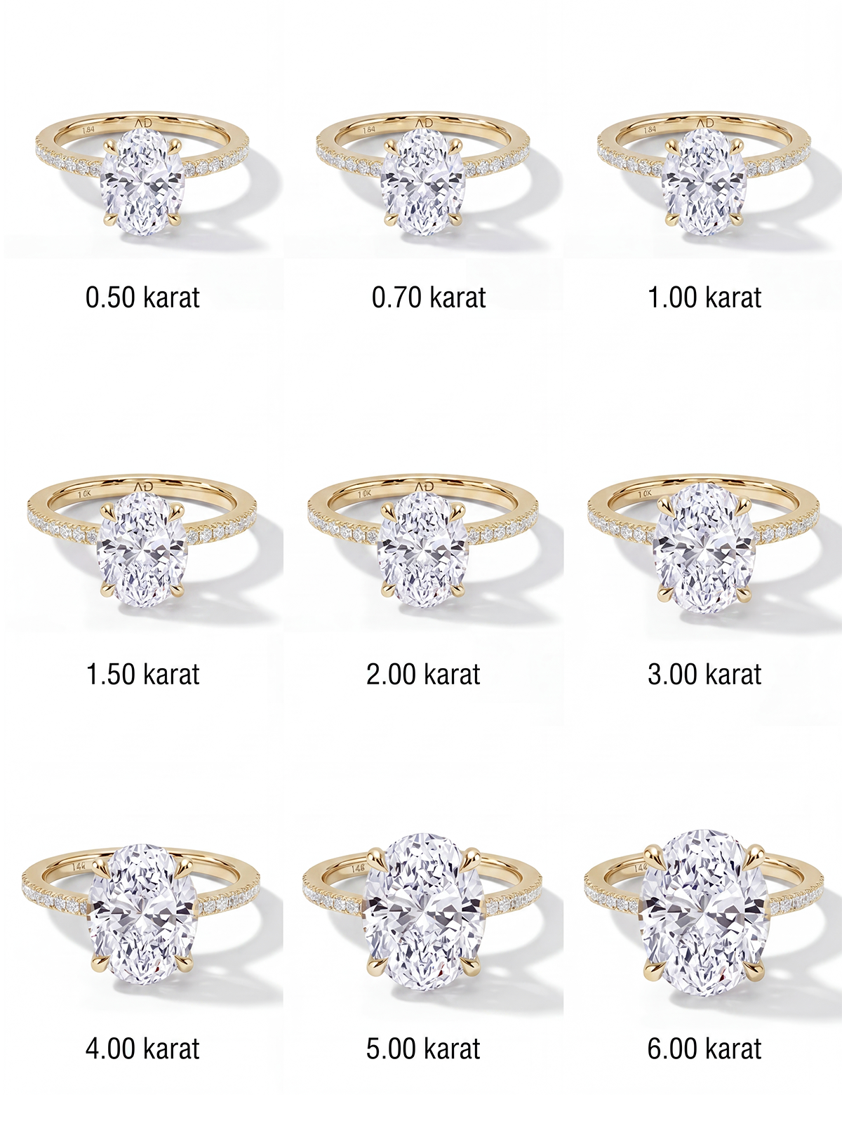 Oval Cut Style Stone-Set Solitaire Ring