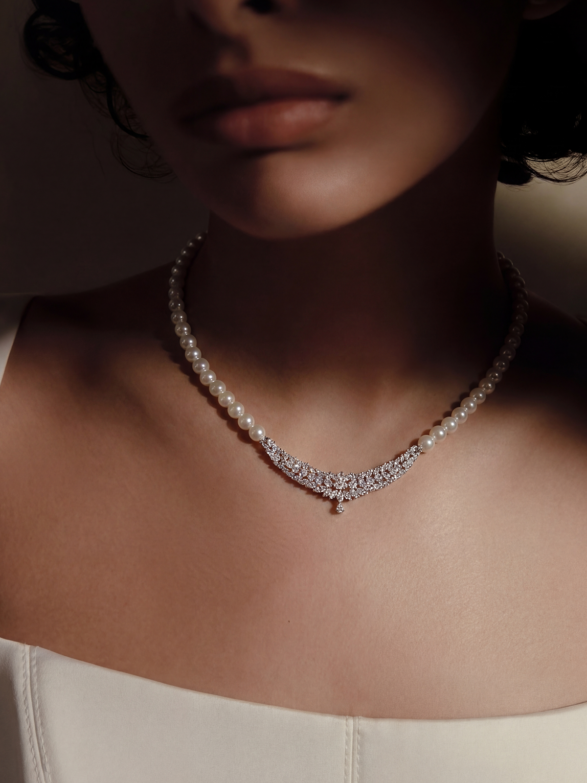 Valencia Pearl Necklace Bracelet Earrings Ring Set