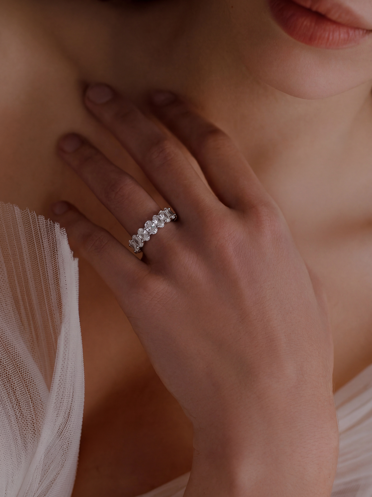Oval Cut Full Eternity Ring