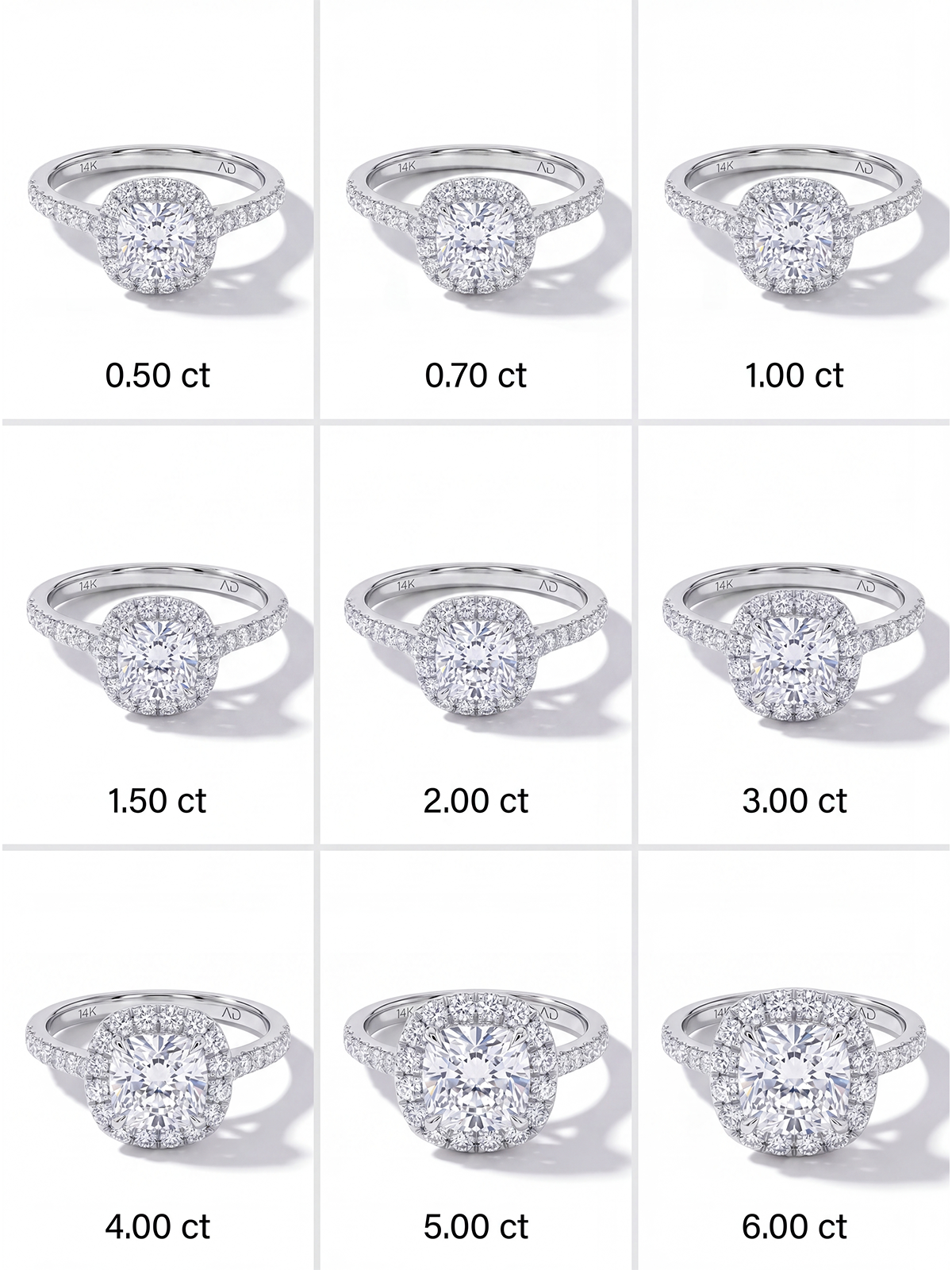 Cushion Cut Style Stone-Set Solitaire Ring