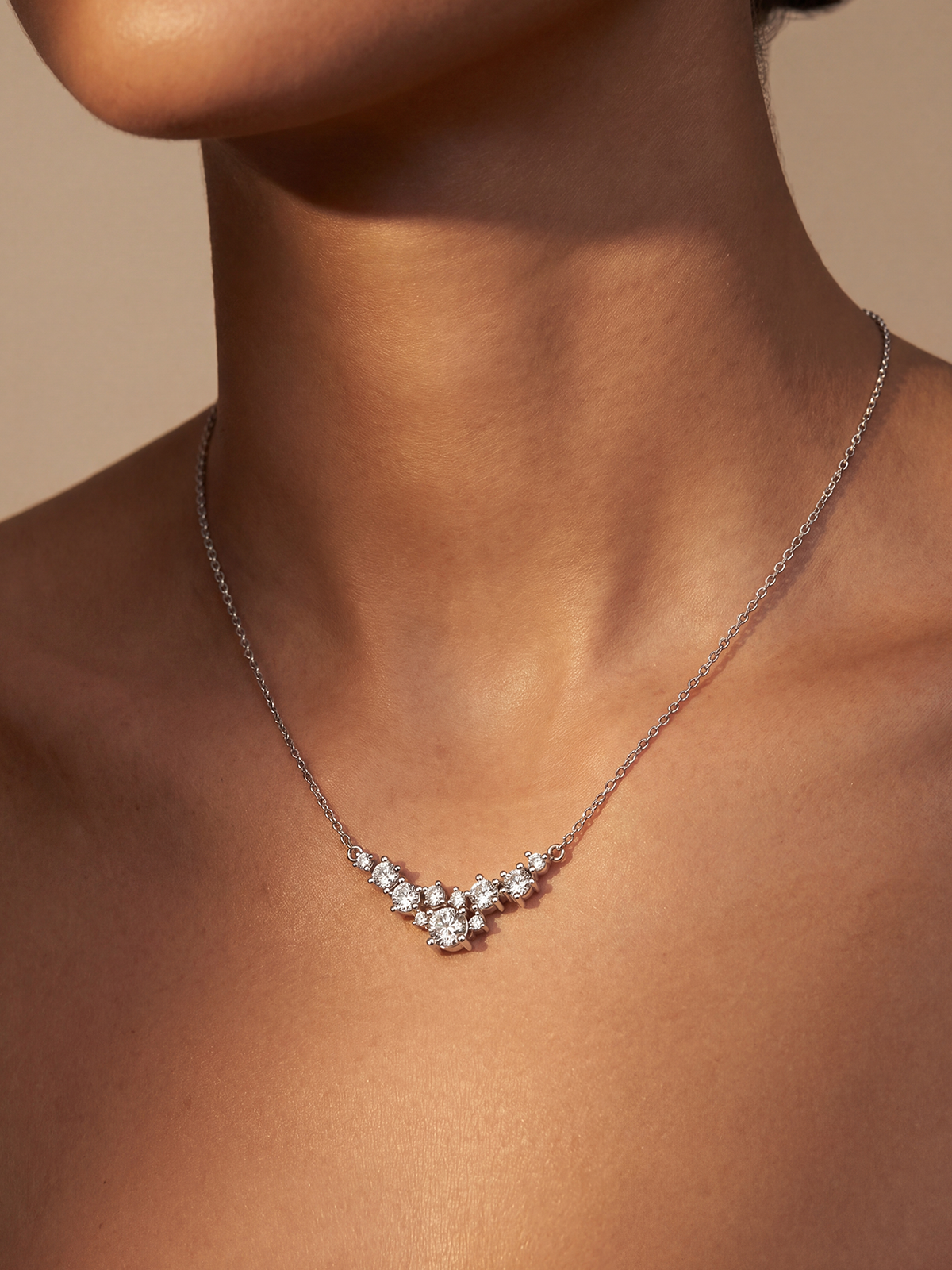 0.60 CT Cluster Necklace
