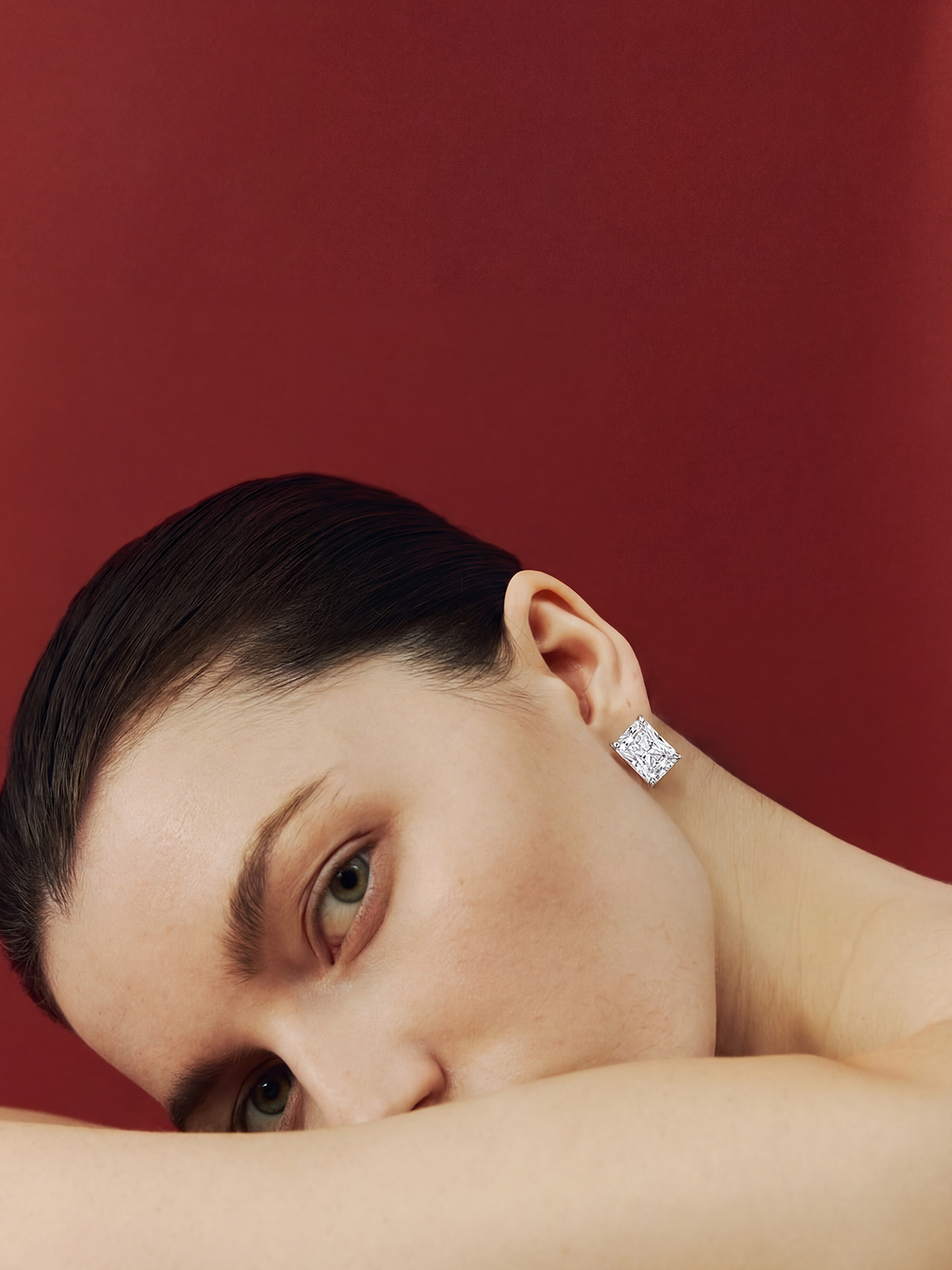 Radiant Cut Solitaire Earrings