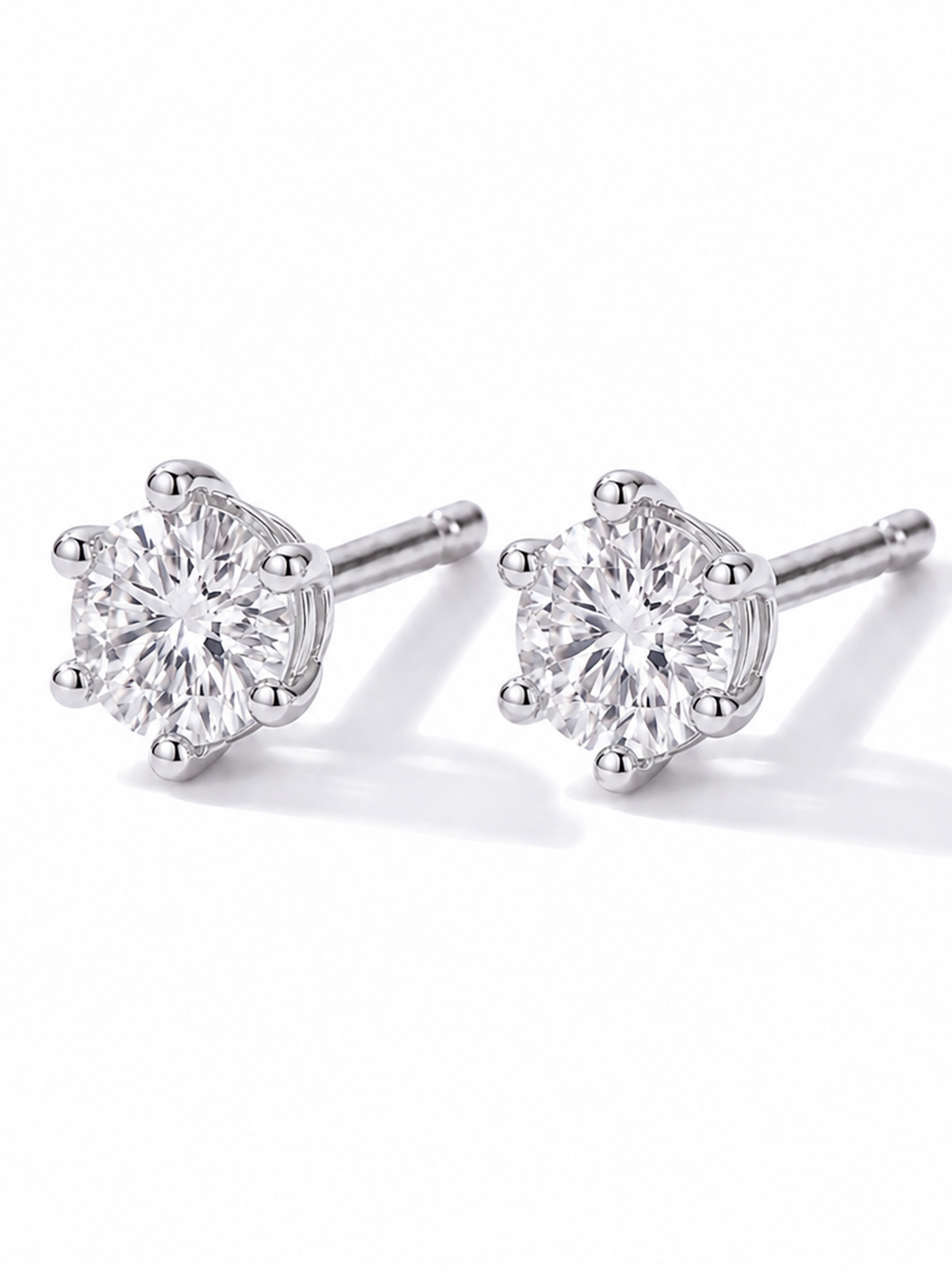 5MM | 6 Prong Solitaire Earrings