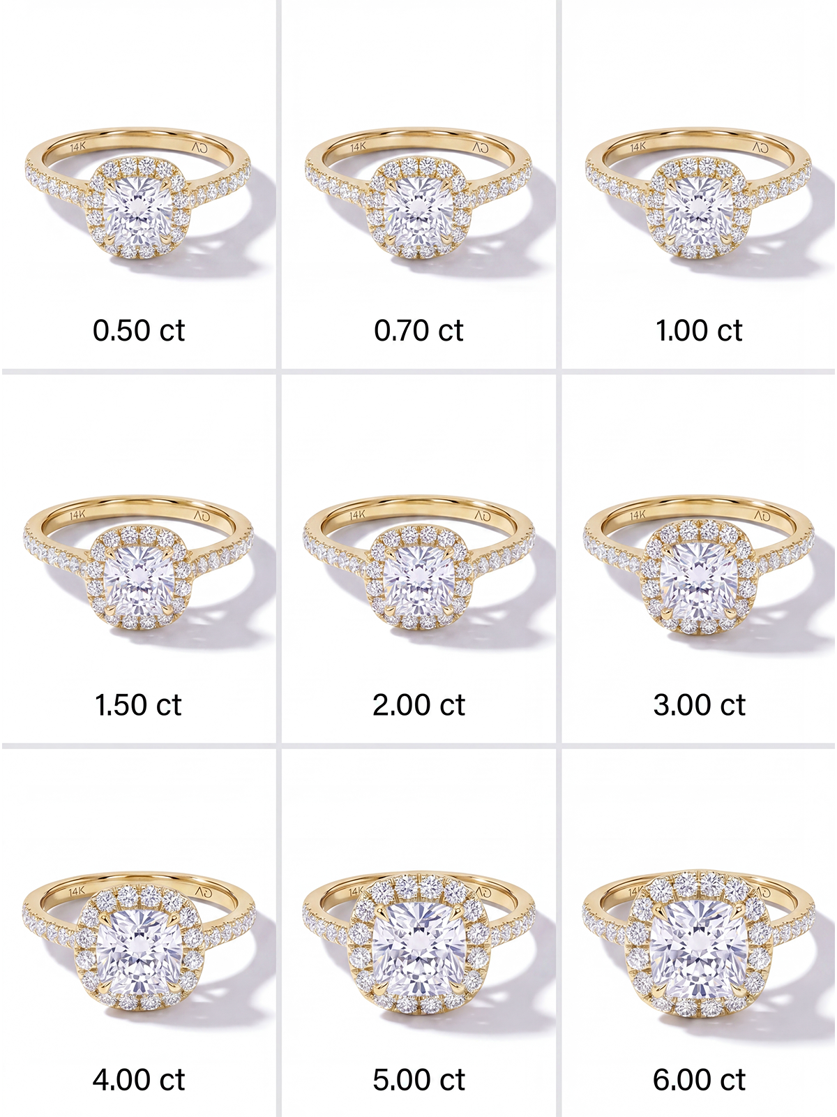Cushion Cut Style Stone-Set Solitaire Ring