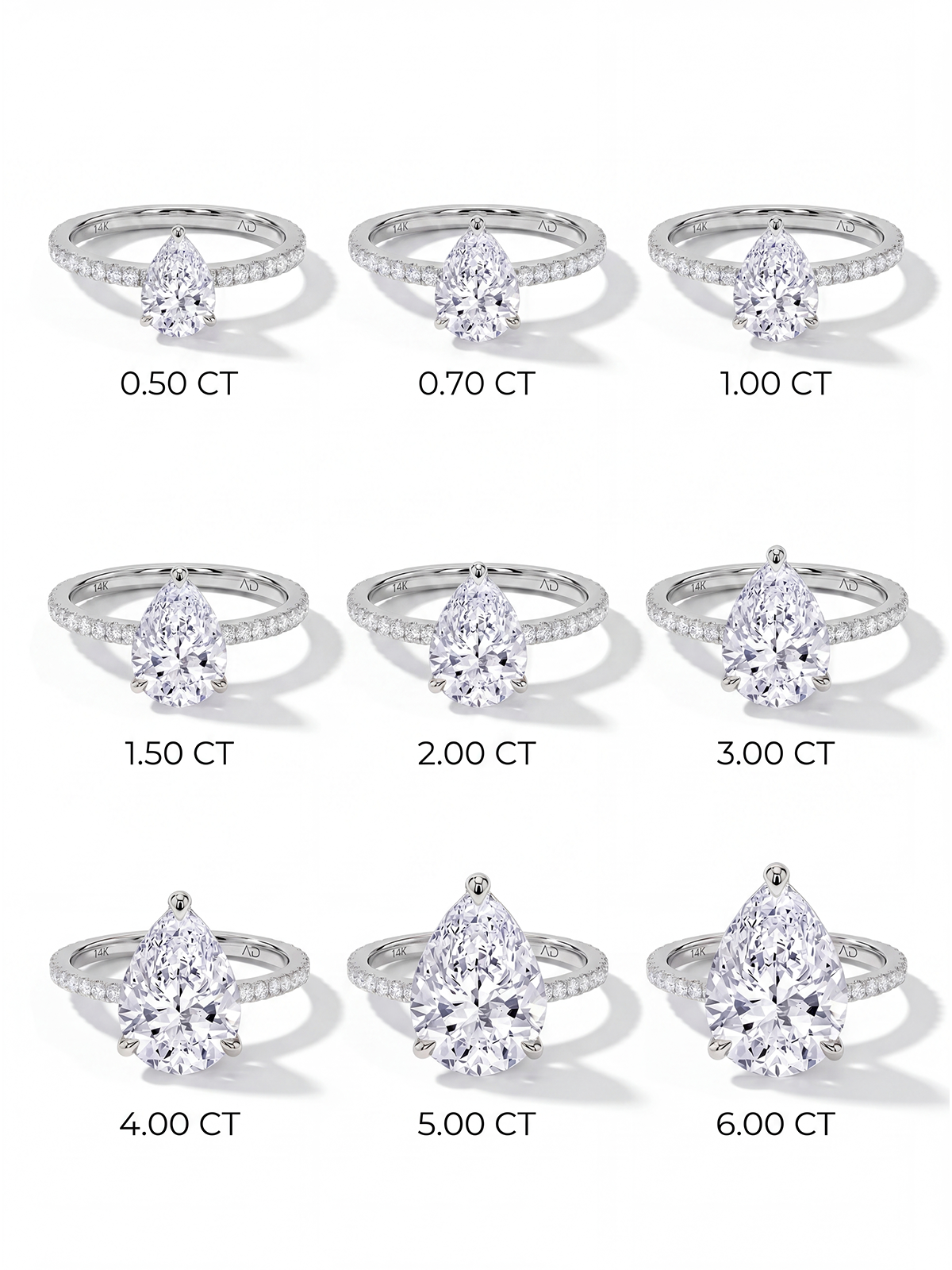 Pear Cut Style Stone-Set Solitaire Ring