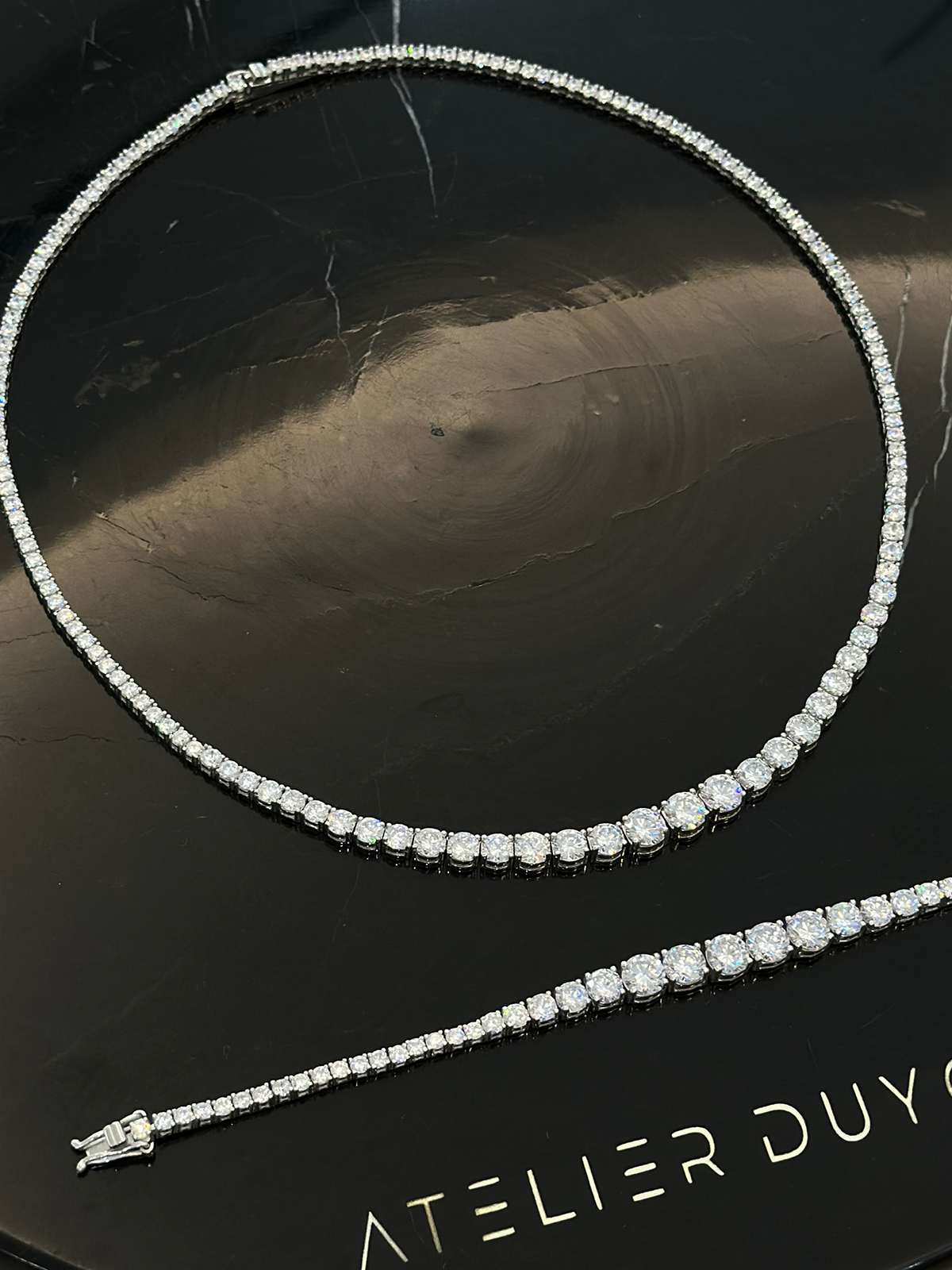 Filigree Cast Tennis Necklace