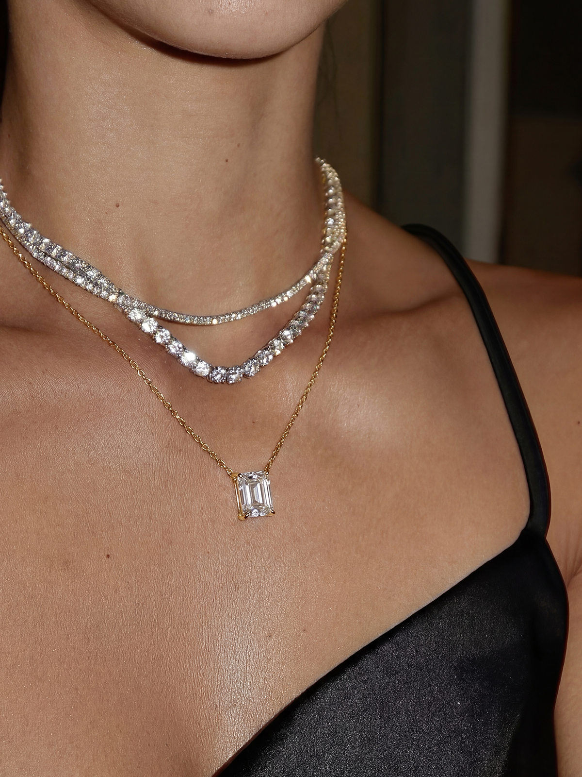 Radiant Cut Solitaire Necklace