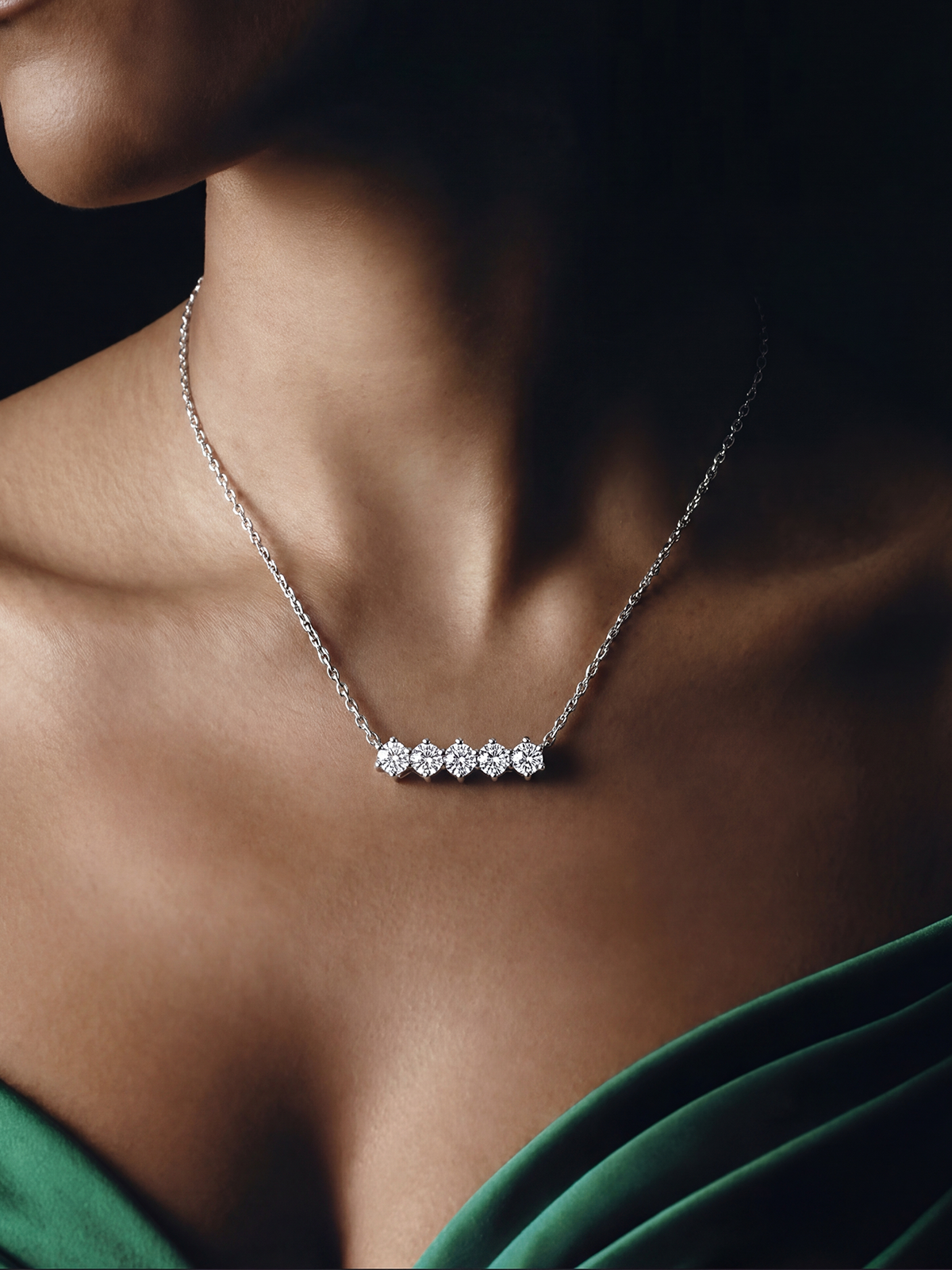 0.50CT Five Stone Necklace