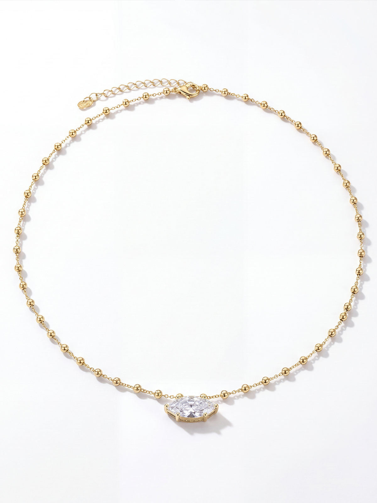 Marquise Cut Solitaire Necklace