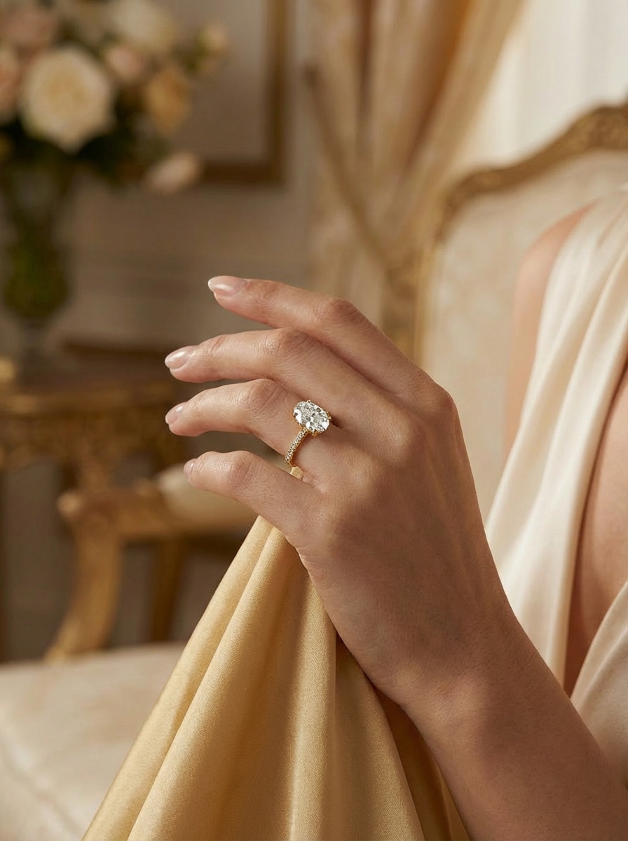 1.2CT | Oval Cut Eternity Yüzük