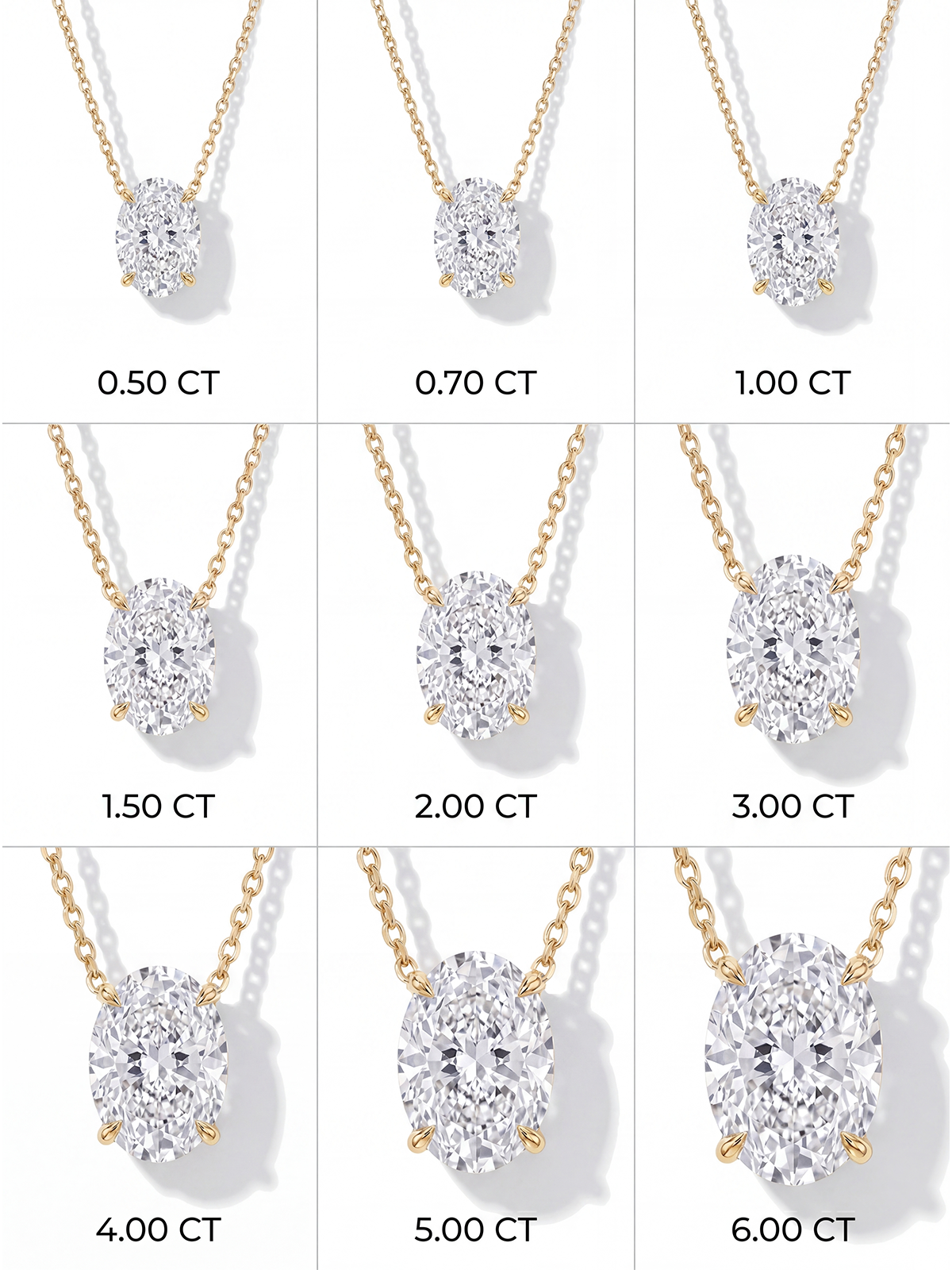 Oval Cut Solitaire Necklace