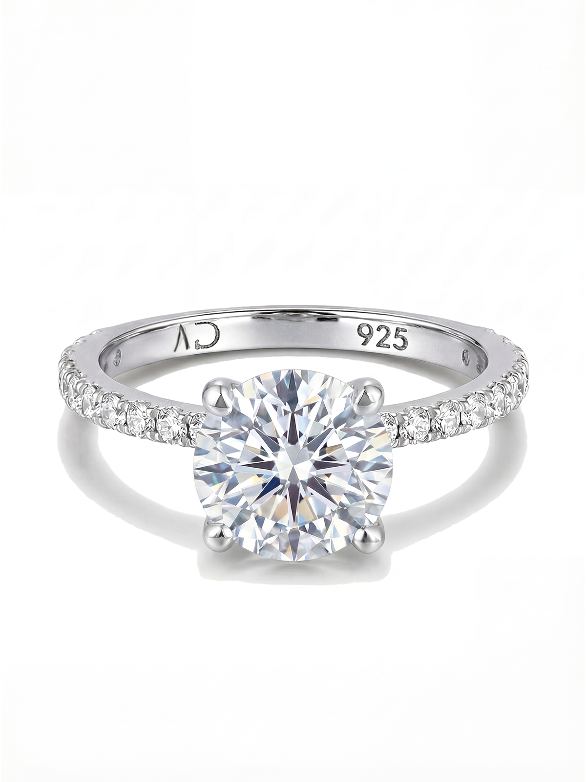 2.0CT | 4 Prong Setting Stone-Set Solitaire Ring