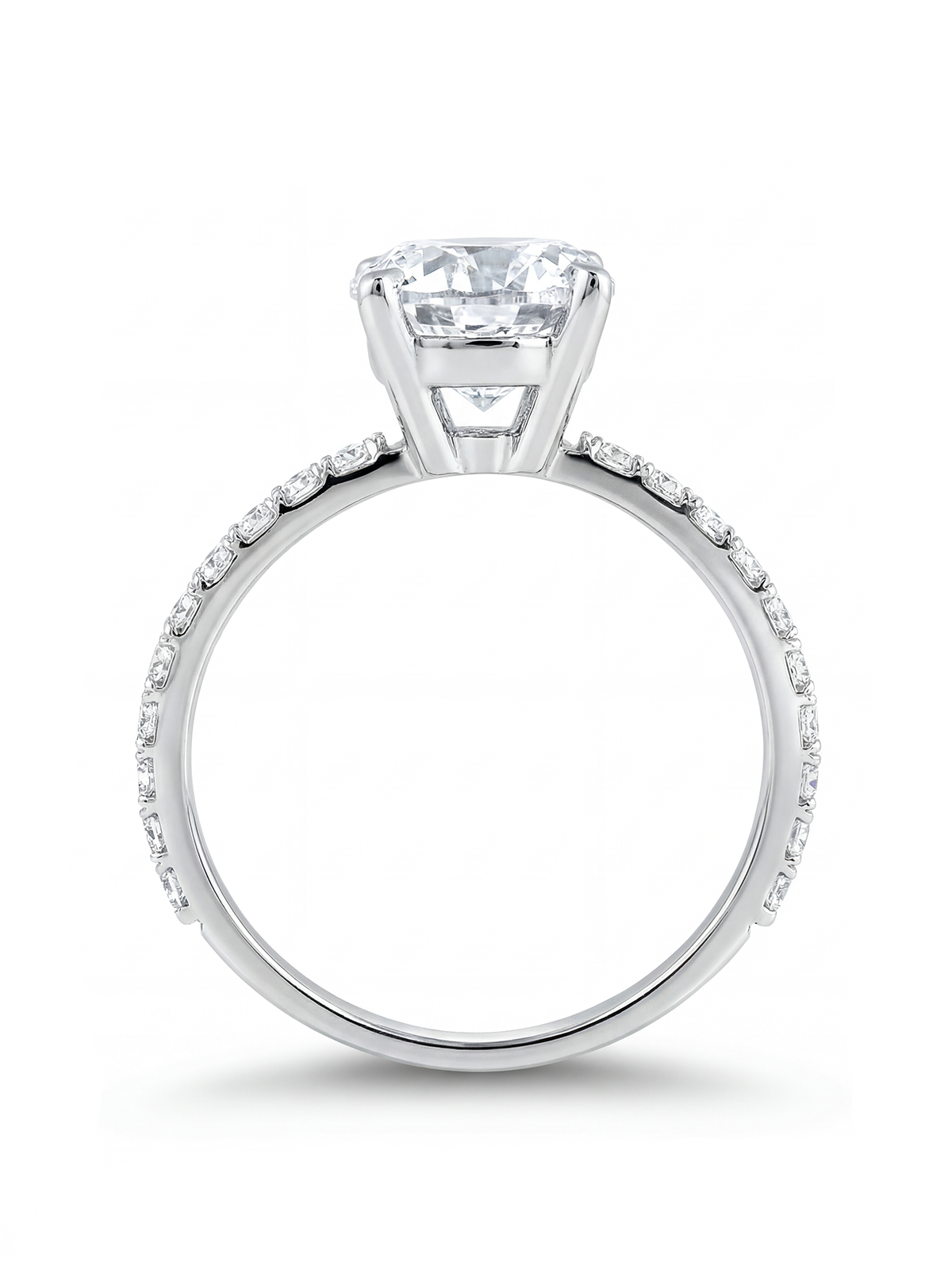 2.0CT | 4 Prong Setting Stone-Set Solitaire Ring